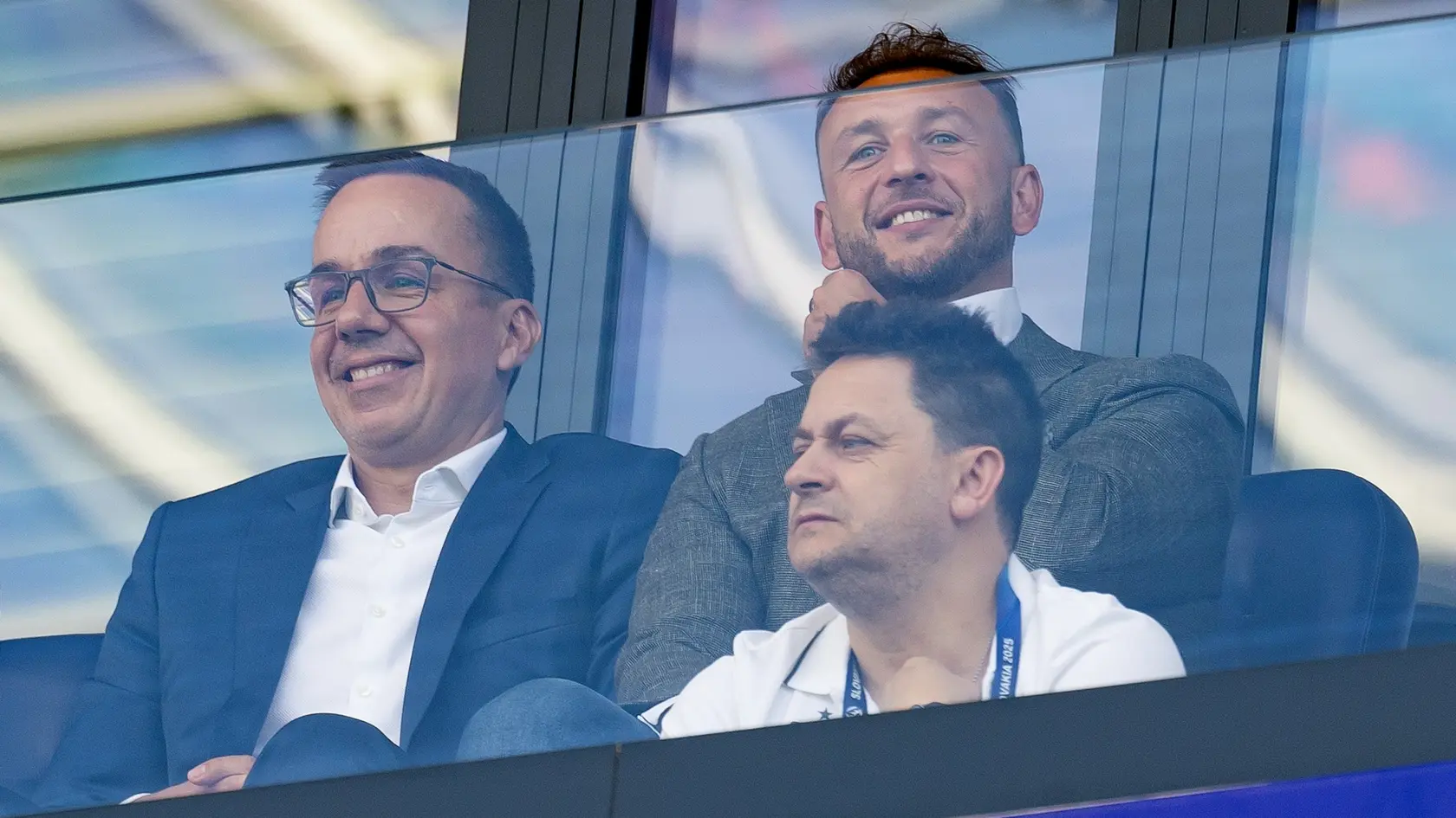 ME U21 VO FUTBALE SVK - ESP. Na snímke zľava je Erik Tomáš a Matúš Šutaj Eštok.