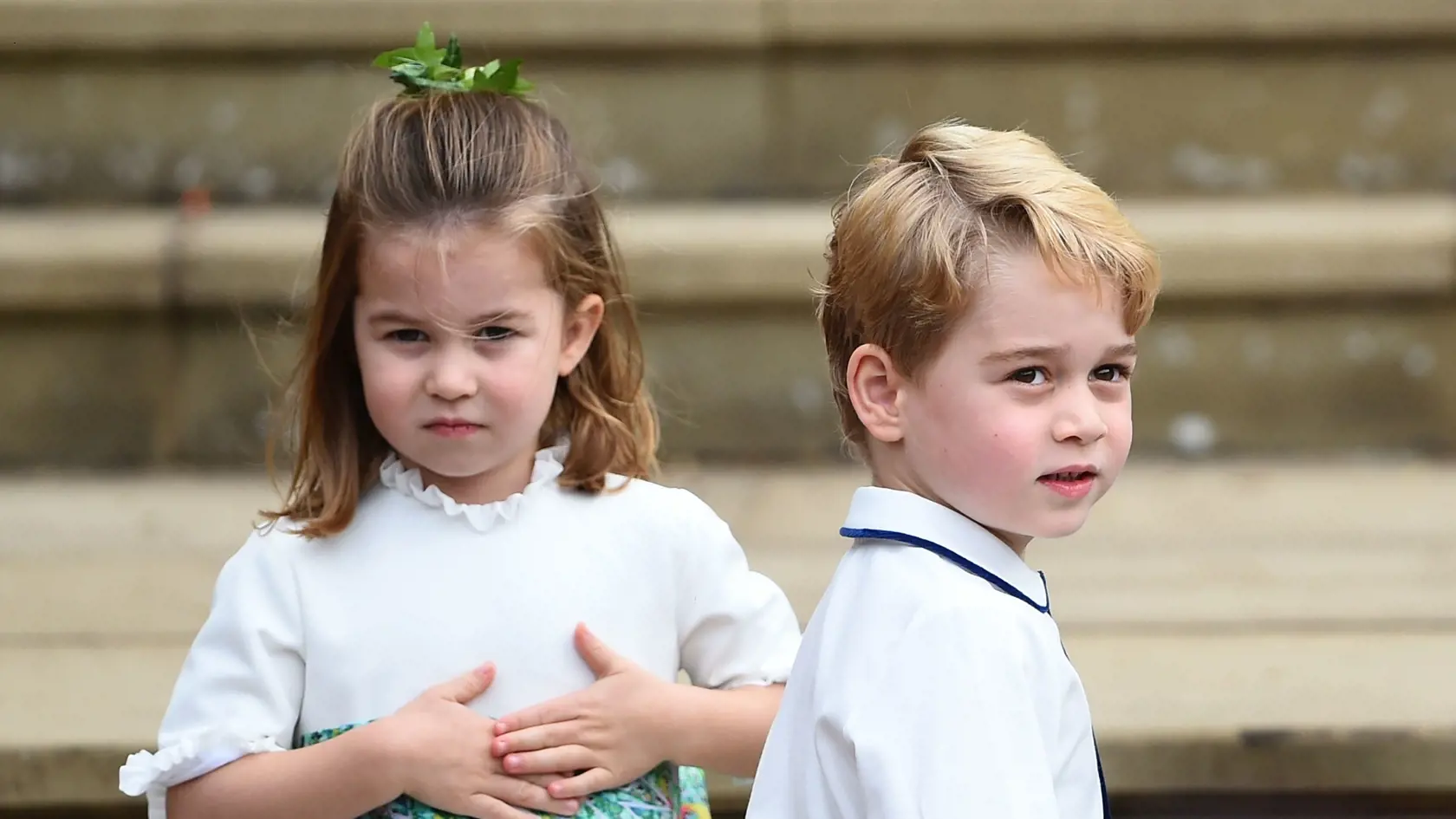 George a Charlotte na svadbe prineznej Eugenie.