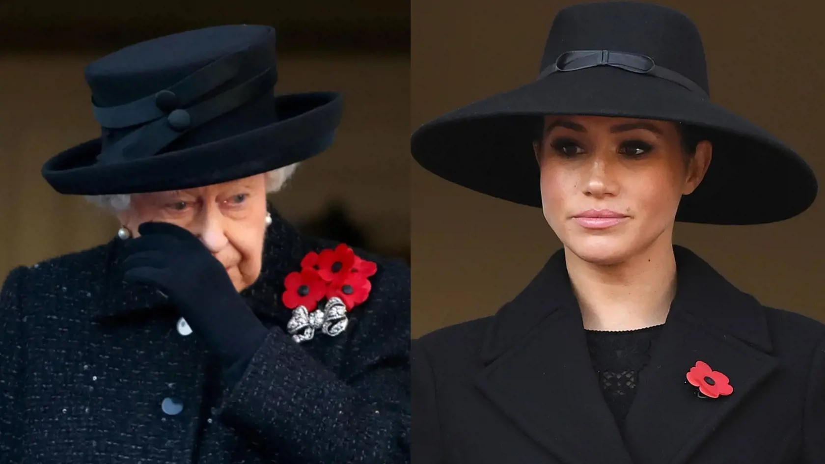 Kráľovná Alžbeta a Meghan Markle.