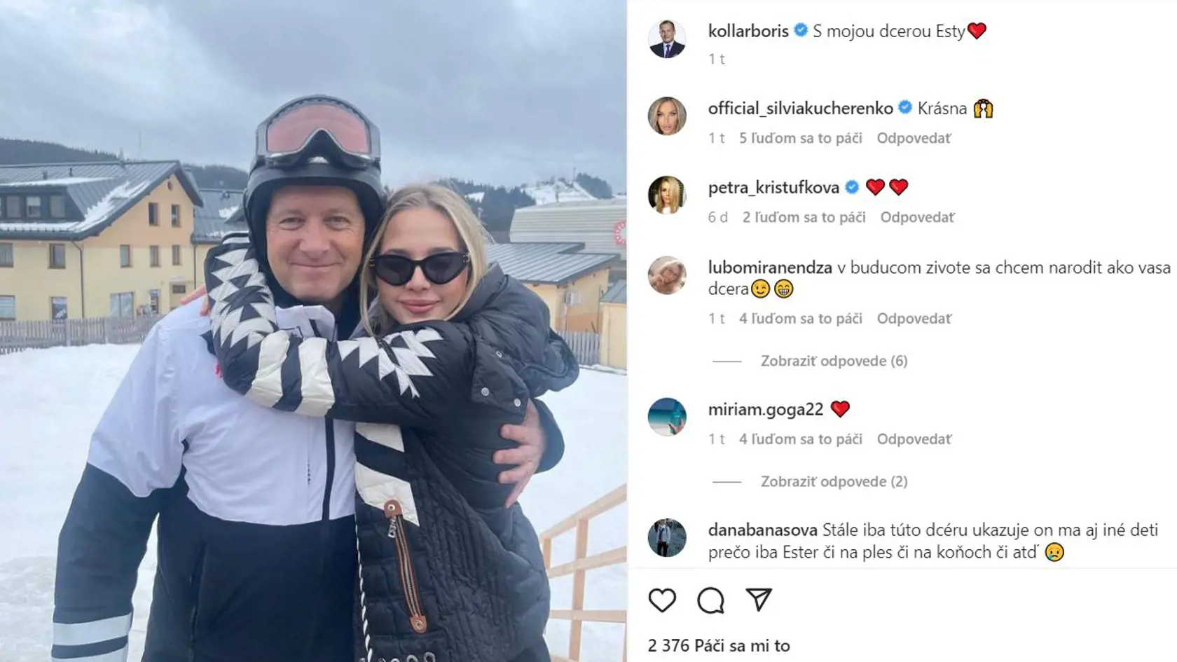 Šéf Sme rodina Boris Kollár so svojou dcérou Ester v Park Snow Donovaly.