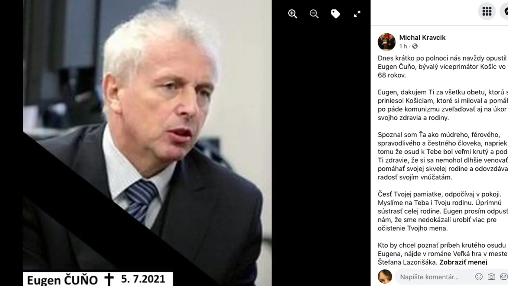 Status Michala Kravčíka.