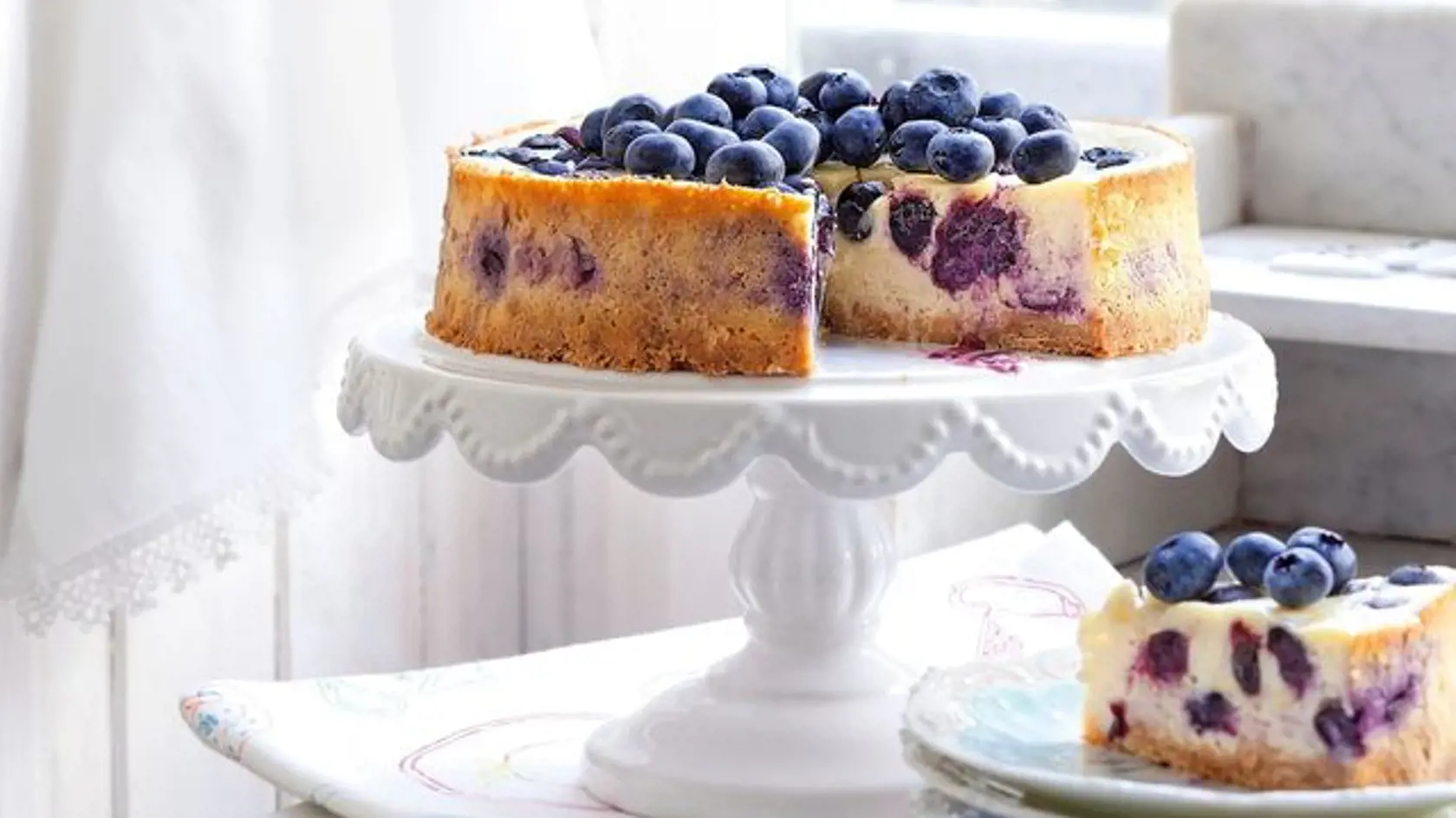 Čučoriedkový cheesecake