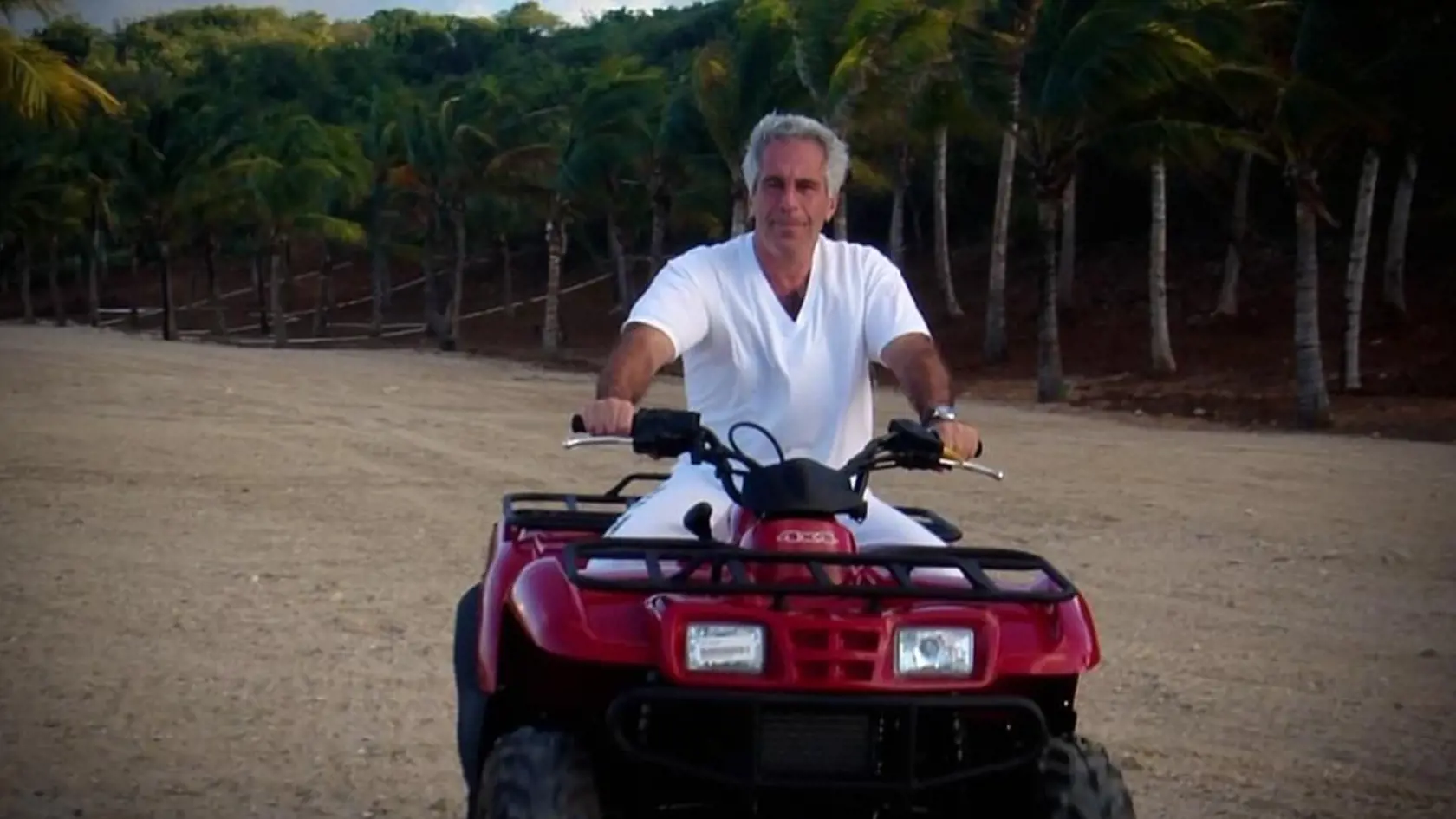 Epstein na svojom súkromnou Karibskom ostrove.