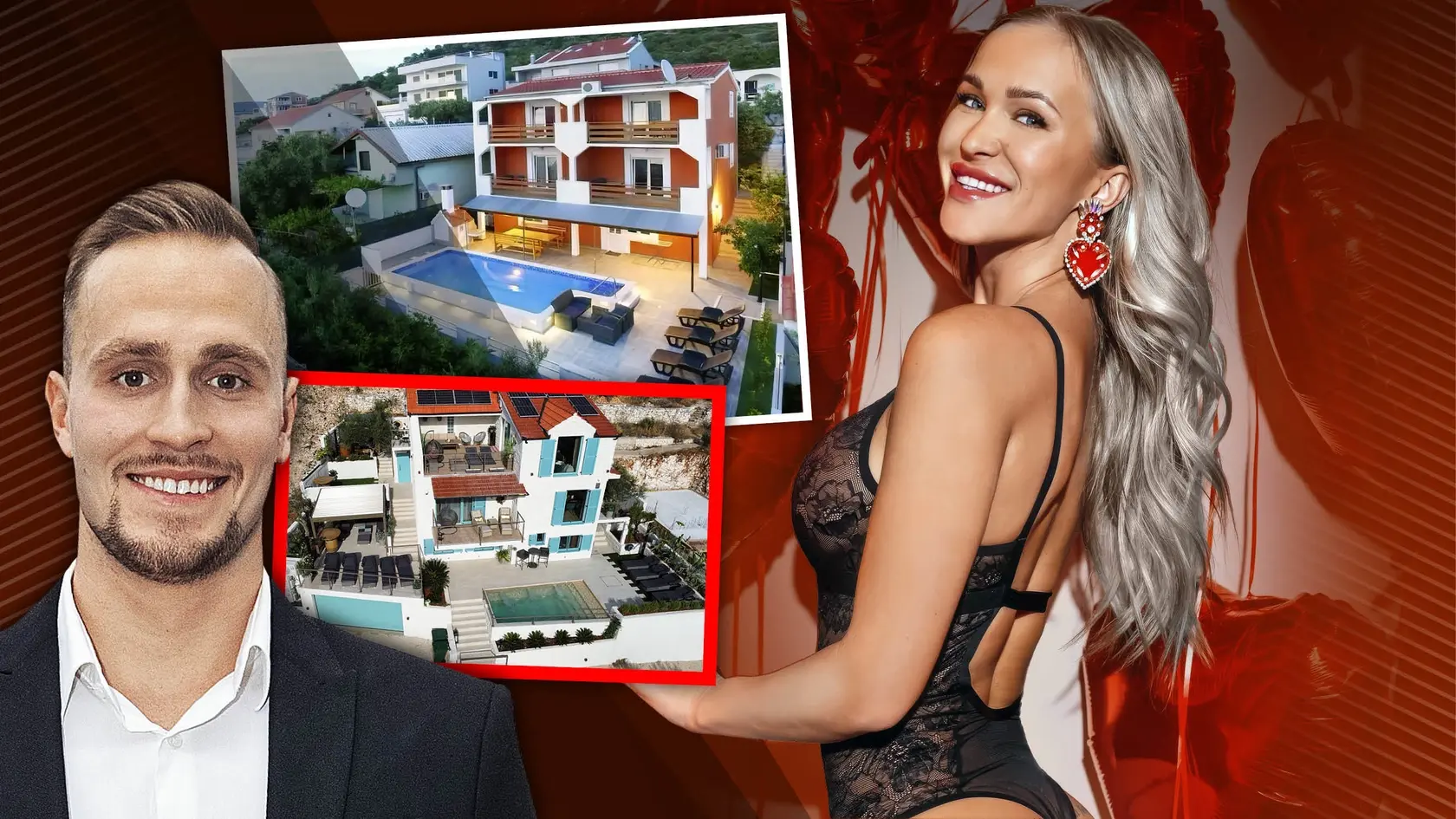 Influencerka a podnikateľka Nela Slováková a hokejista Lukáš Kozák.