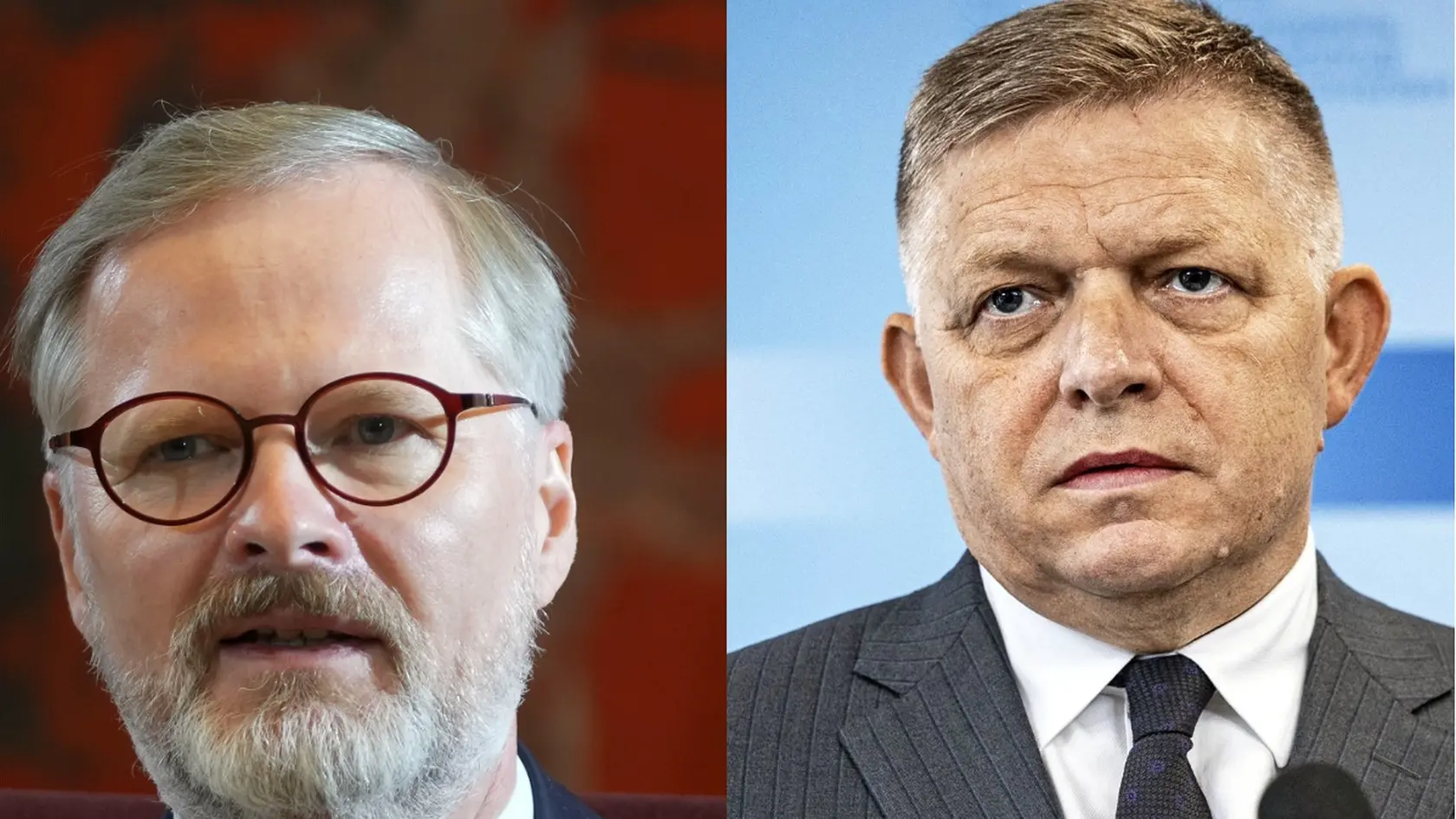 Český premiér Róbert Fiala a slovenský premiér Robert Fico