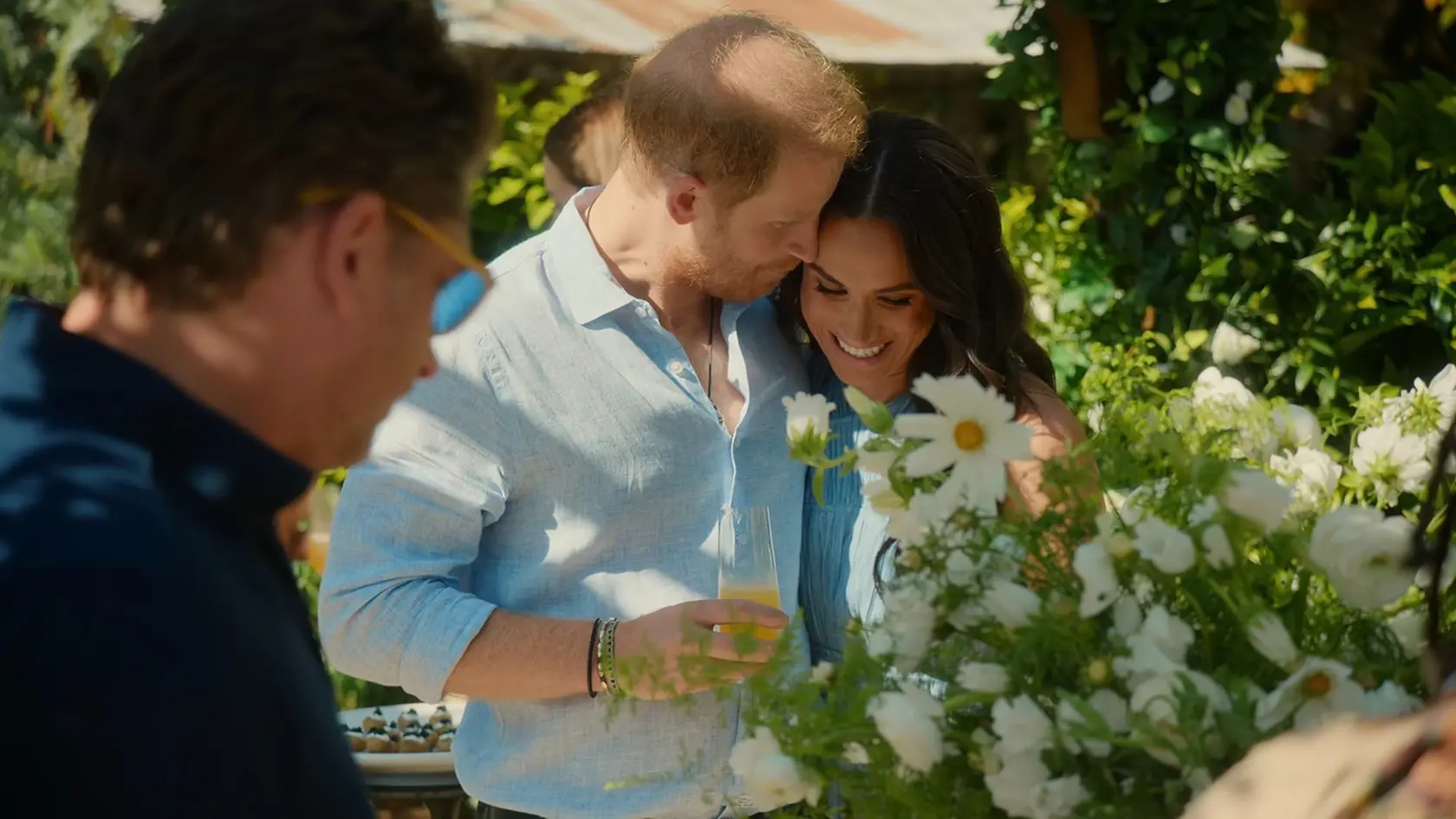 Meghan a Harry počas brunchu.