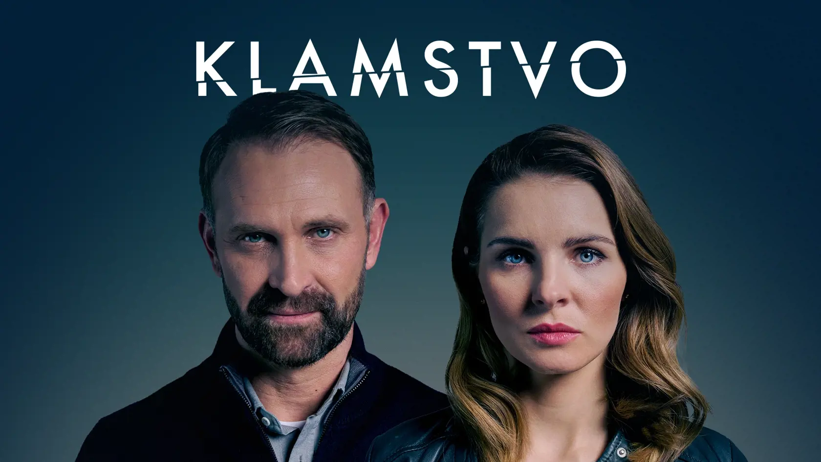 Oficiálny plagát seriálu Klamstvo s Tomášom Maštalírom a Monikou Horváthovou.