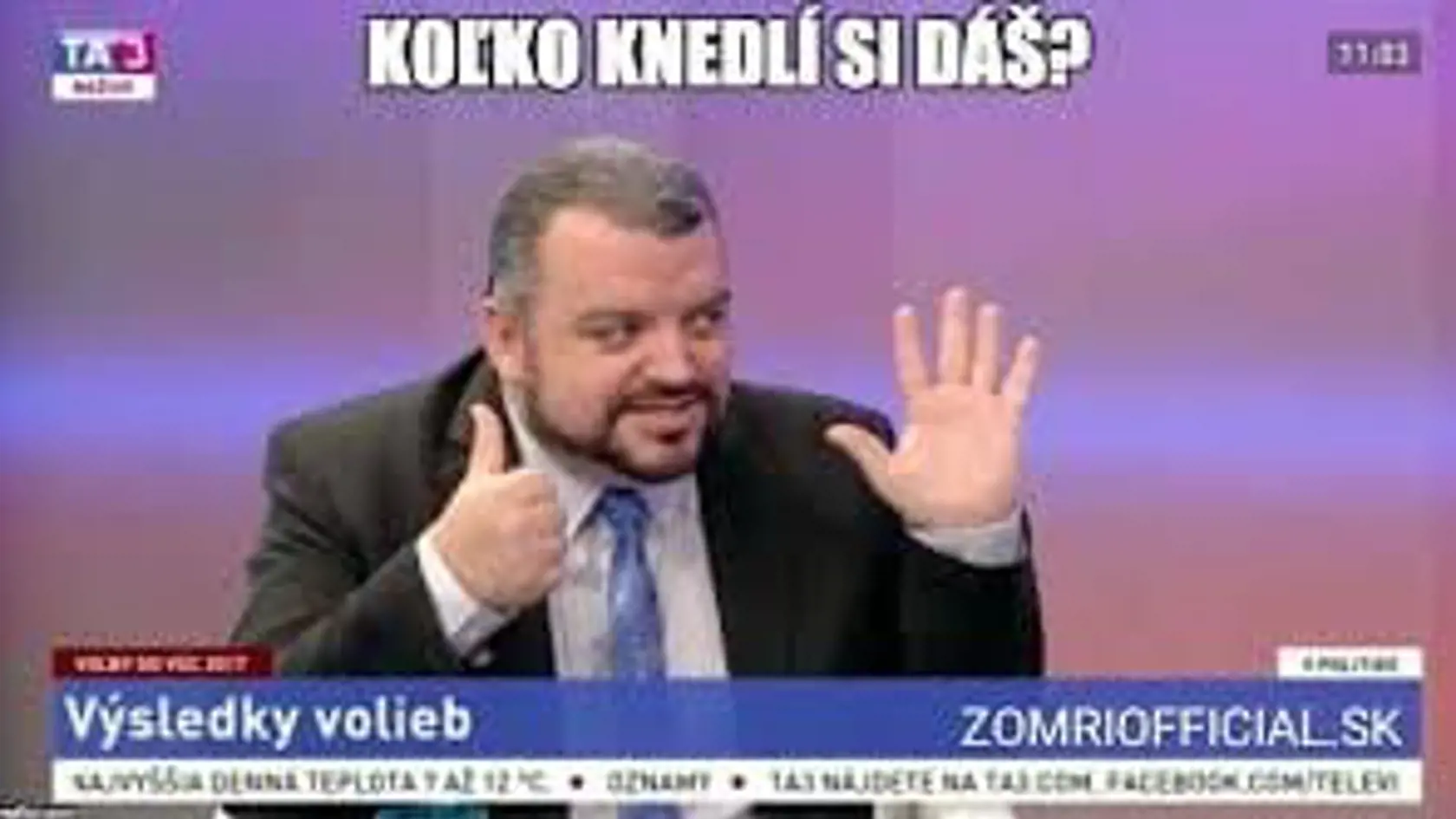 Zdá sa, že prezidentský kandidát Eduard Chmelár má rád dobré jedlo. 