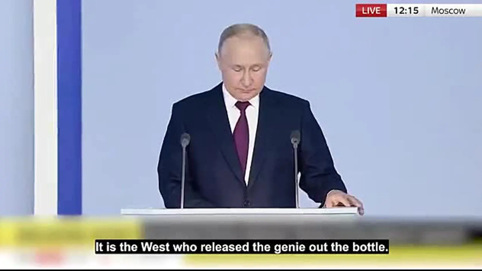 Ruský prezident Vladimir Putin vo svojom prejave prvýkrát použil slovo vojna.