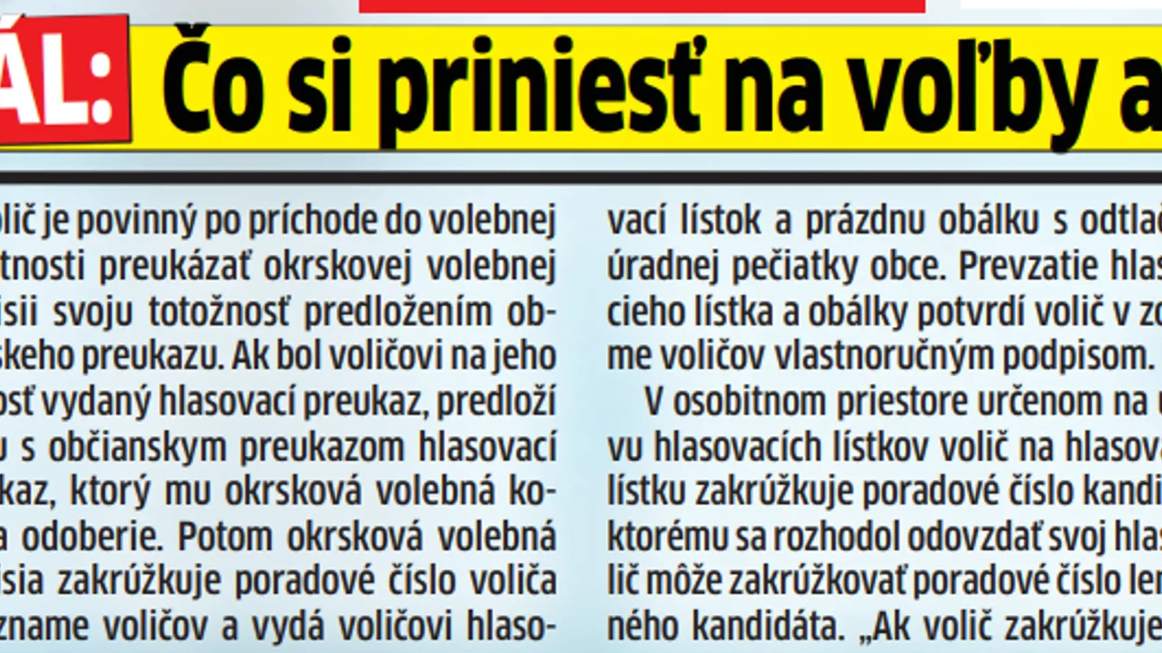Volebný manuál