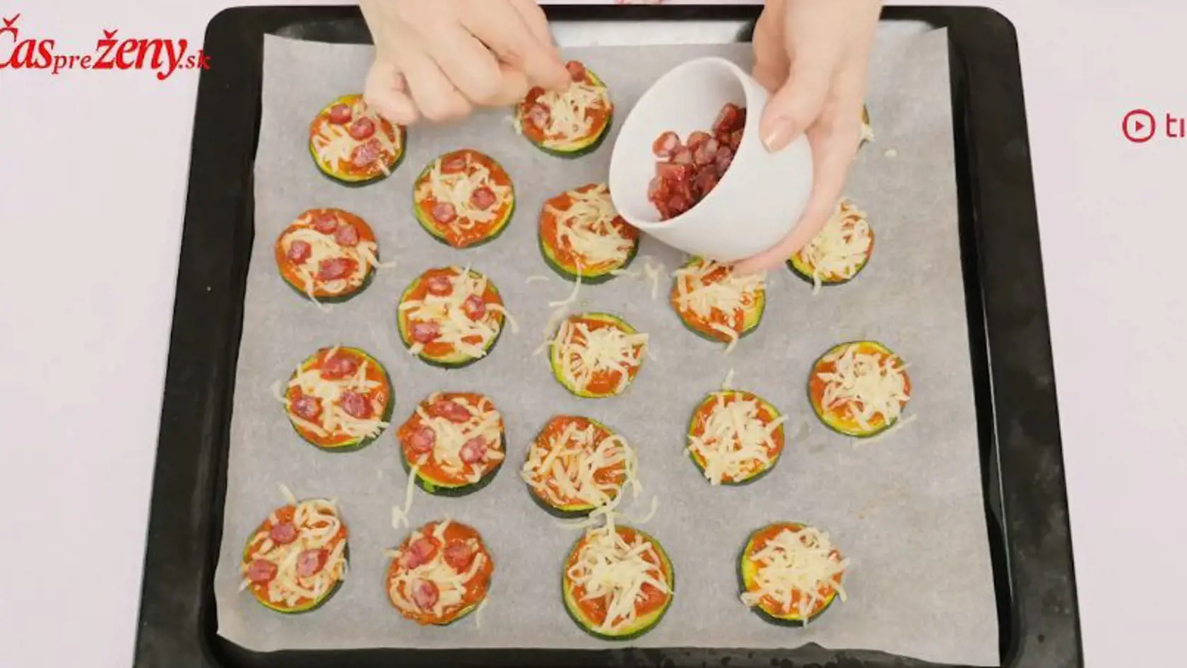 Cuketové mini pizza chuťovky