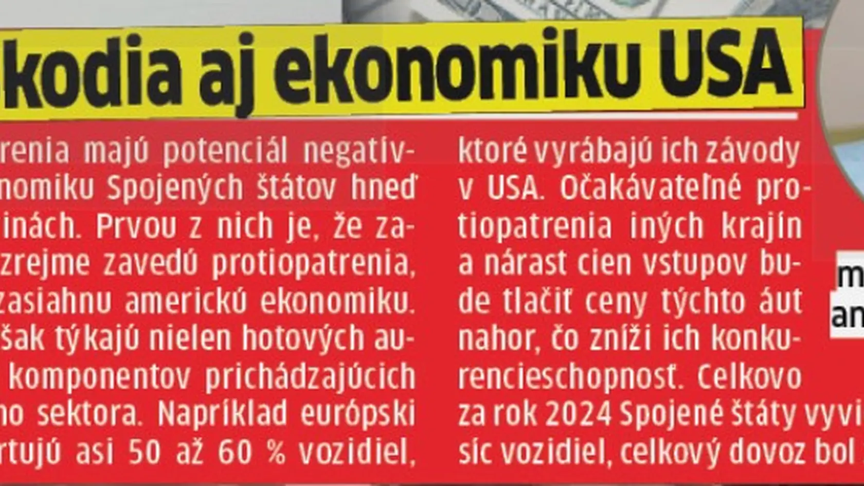 Clá poškodia aj ekonomiku USA.
