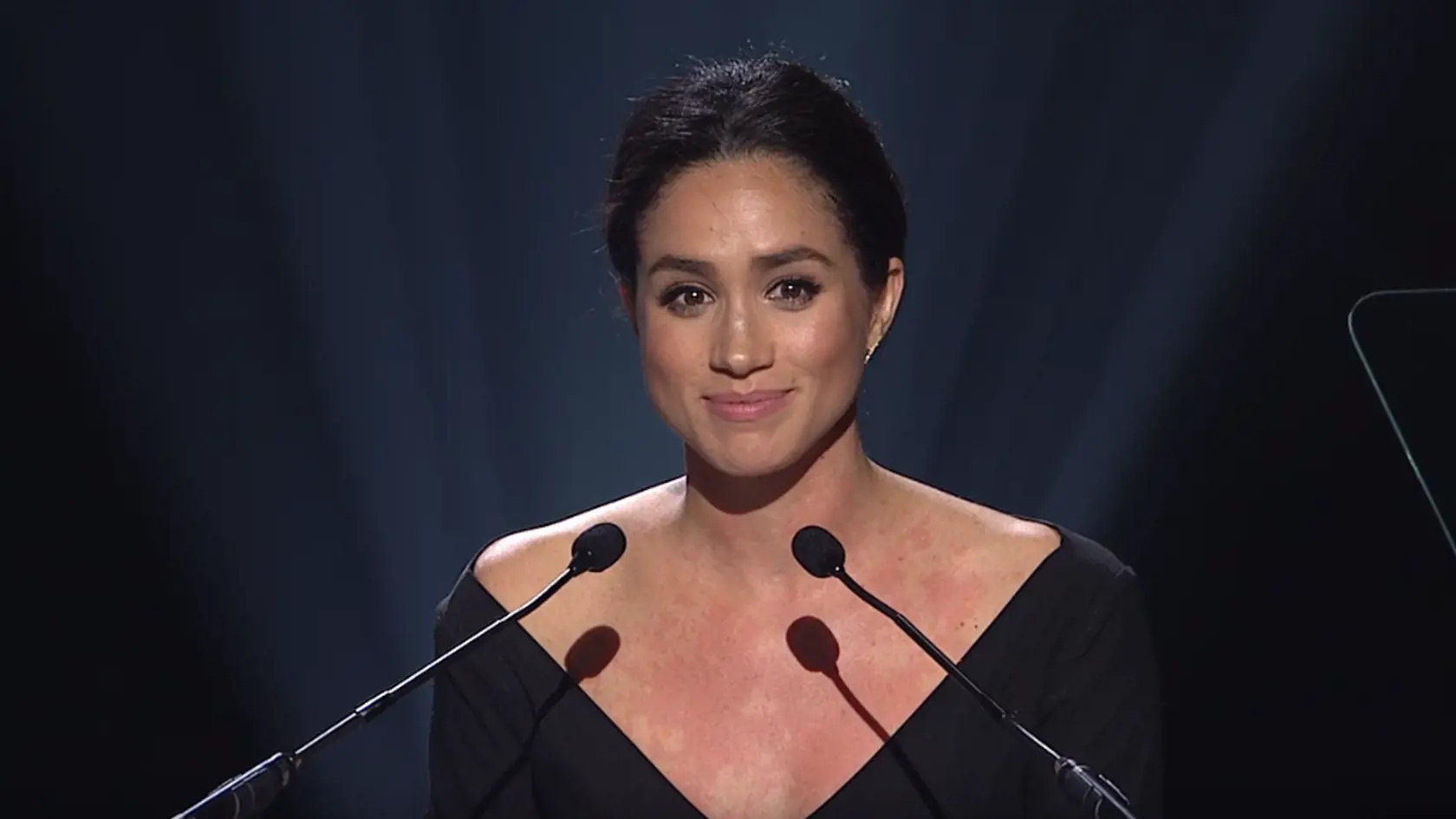 Meghan Markle hovorí na pôde OSN o nerovnoprávnosti žien.
