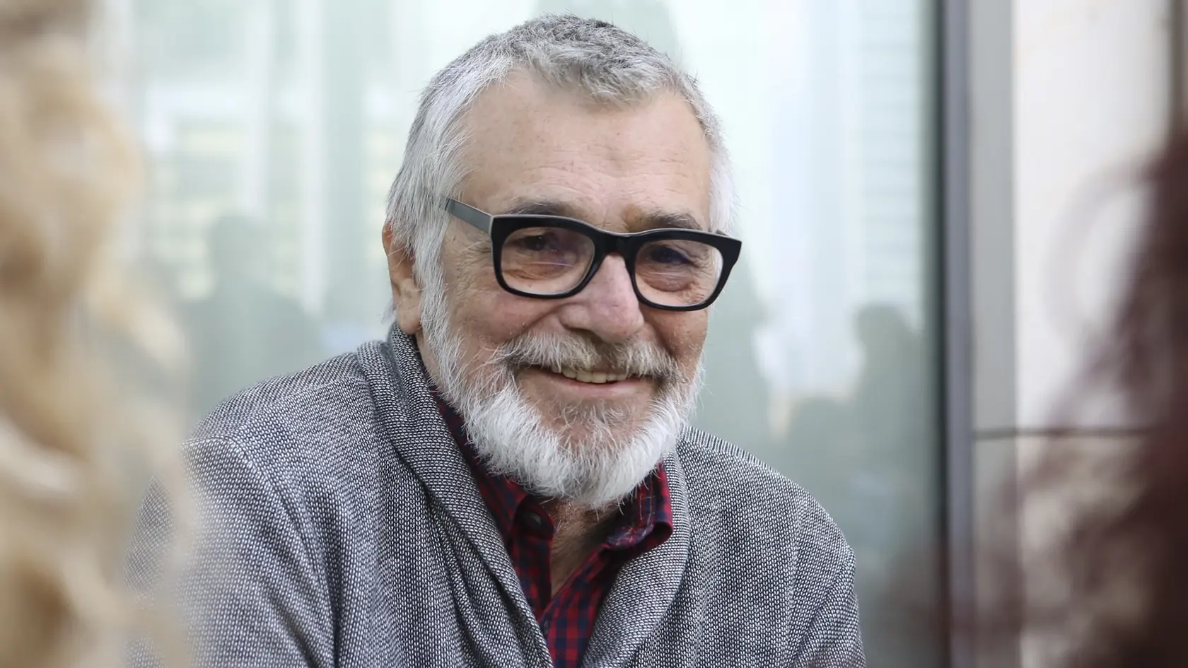 Tlacova beseda k premiere ceskeho filmu Teorie tigra
Na obr.: hlavny predstavitel Jiri Bartoska