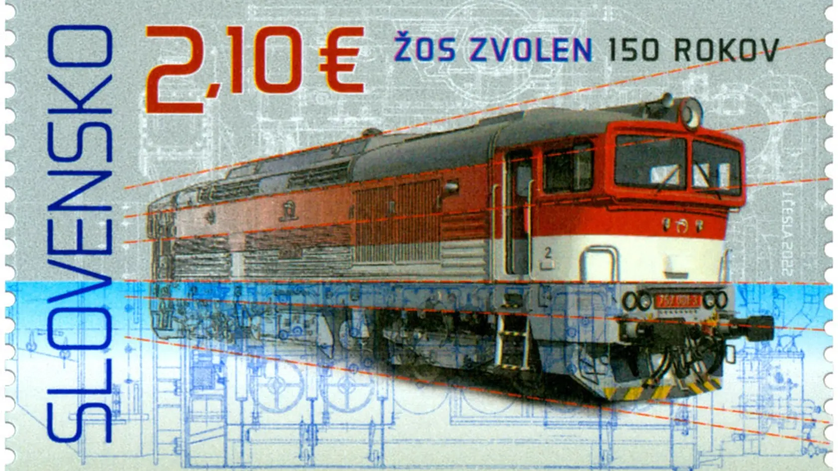 Slovenská pošta vydala známku "150. výročie vzniku ŽOS Zvolen" s nominálnou hodnotou 2,10 eura.