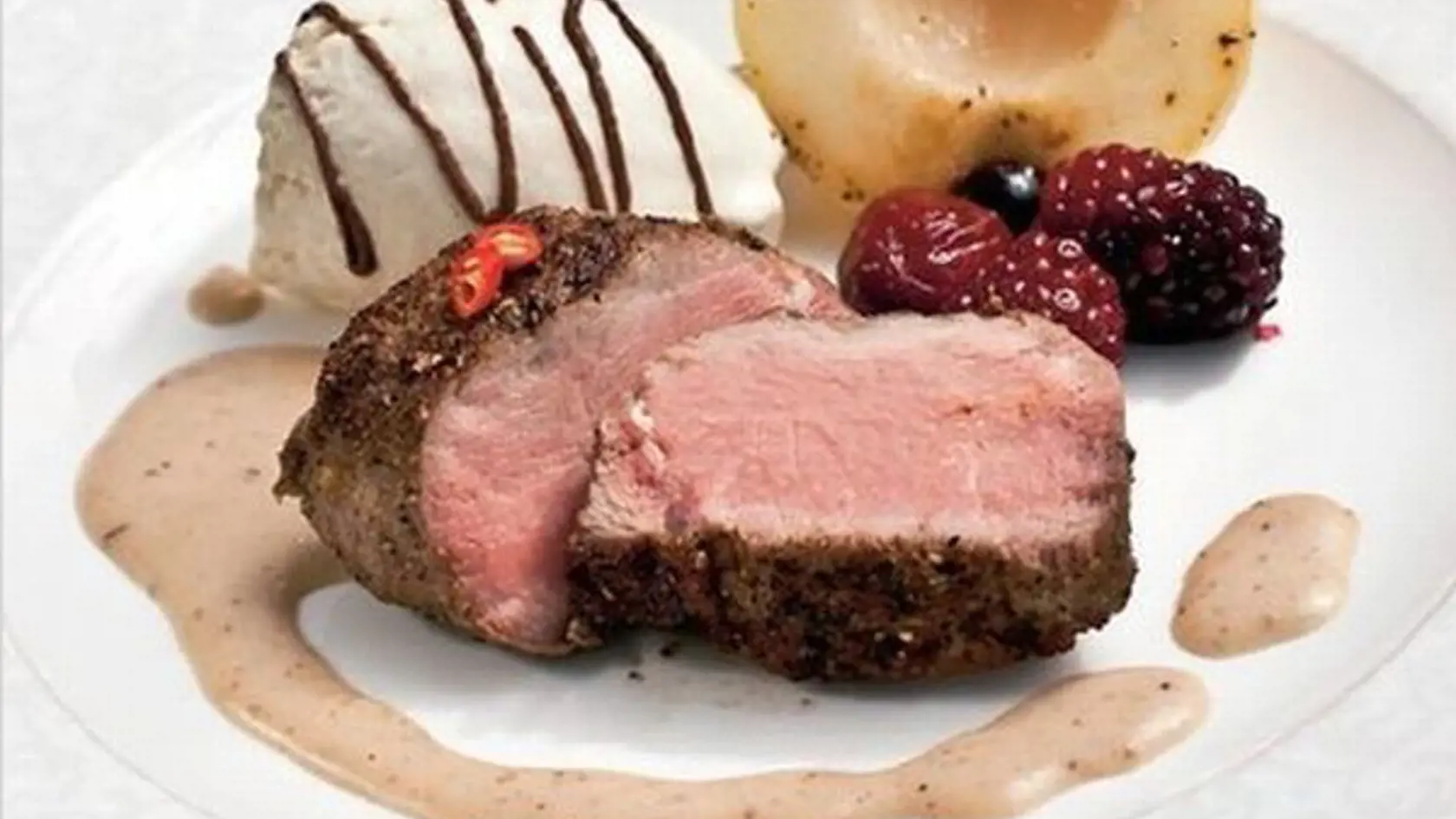 Steak z diviaka s gaštanovou omáčkou