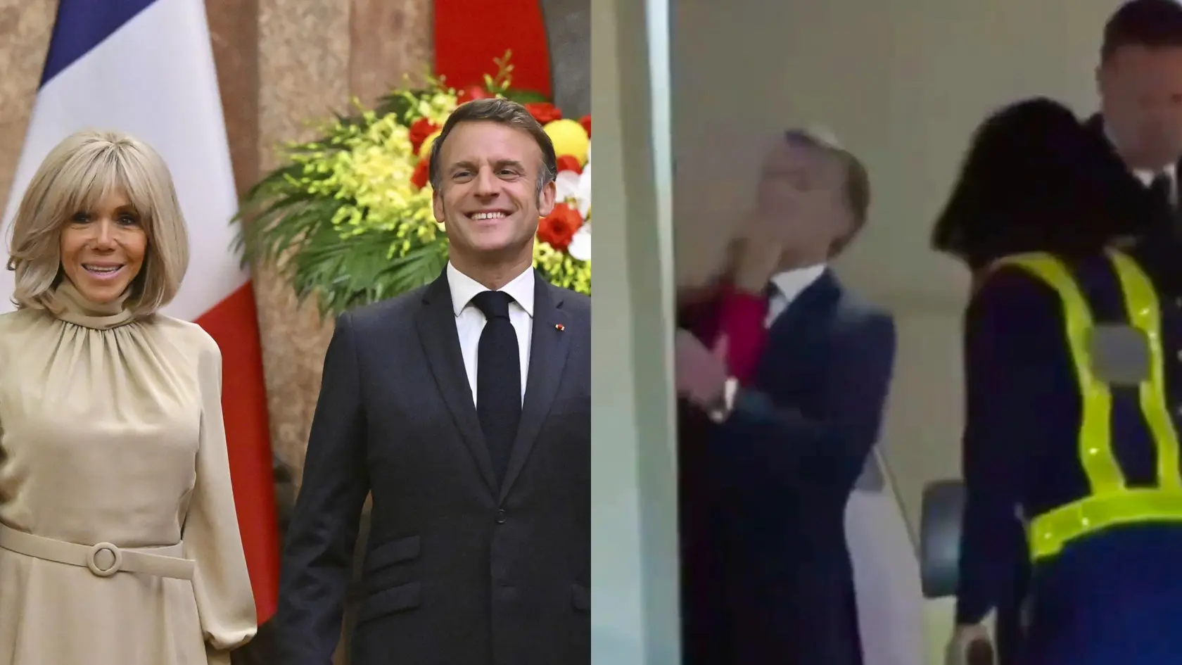 Francúzsky prezident Emmanuel Macron v pondelok poprel, že by ho jeho manželka Brigitte v nedeľu po prílete na oficiálnu návštevu do Vietnamu ešte na palube lietadla udrela po líci. Dohady o tom sa objavili na základe videa, ktoré zverejnila aj agentúra AP. Na svojom webe o tom v pondelok informoval denník Le Monde, píše TASR.