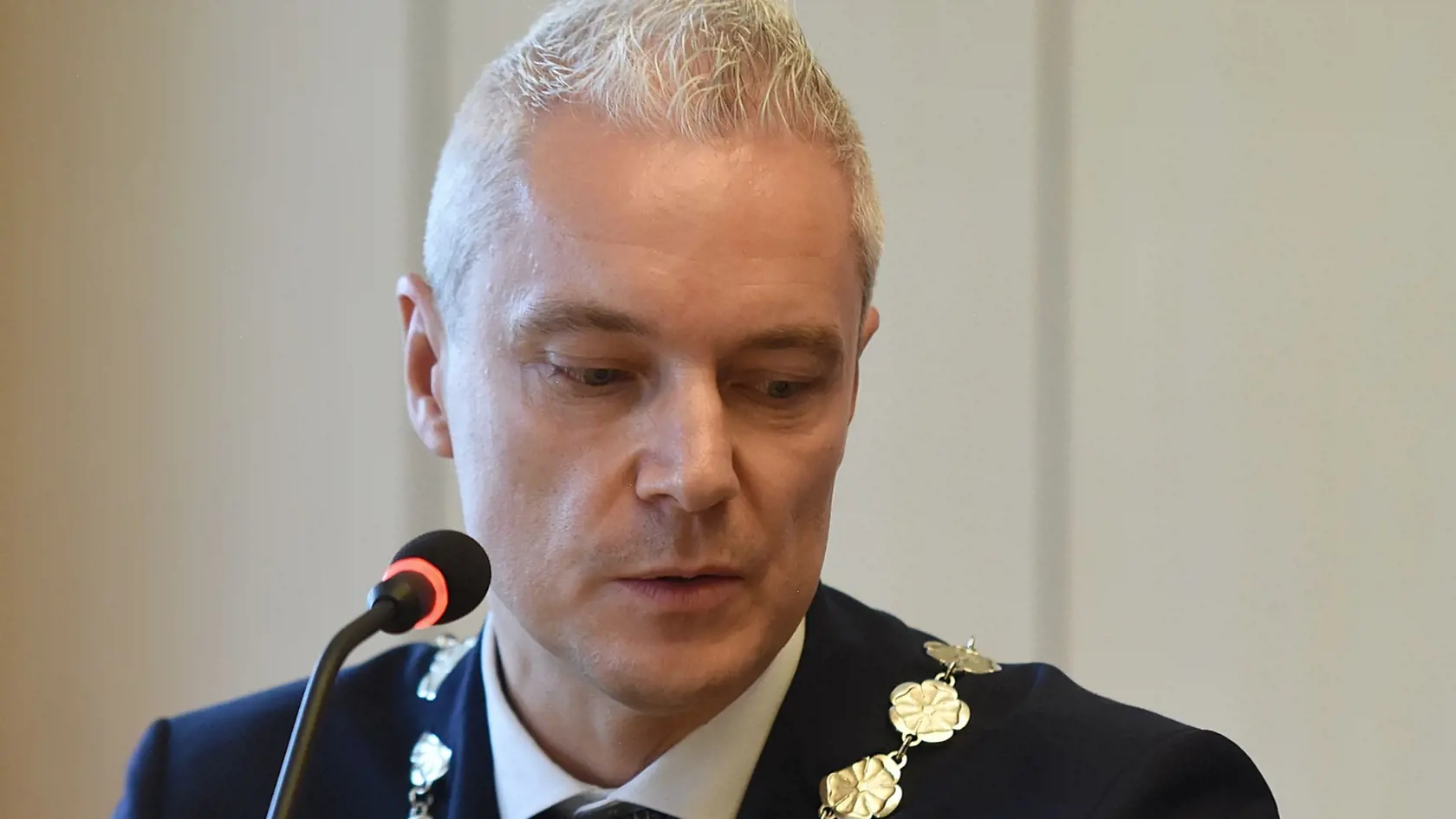 Primátor Kežmarku Ján Ferenčák (Hlas-SD) pri výkone funkcie.