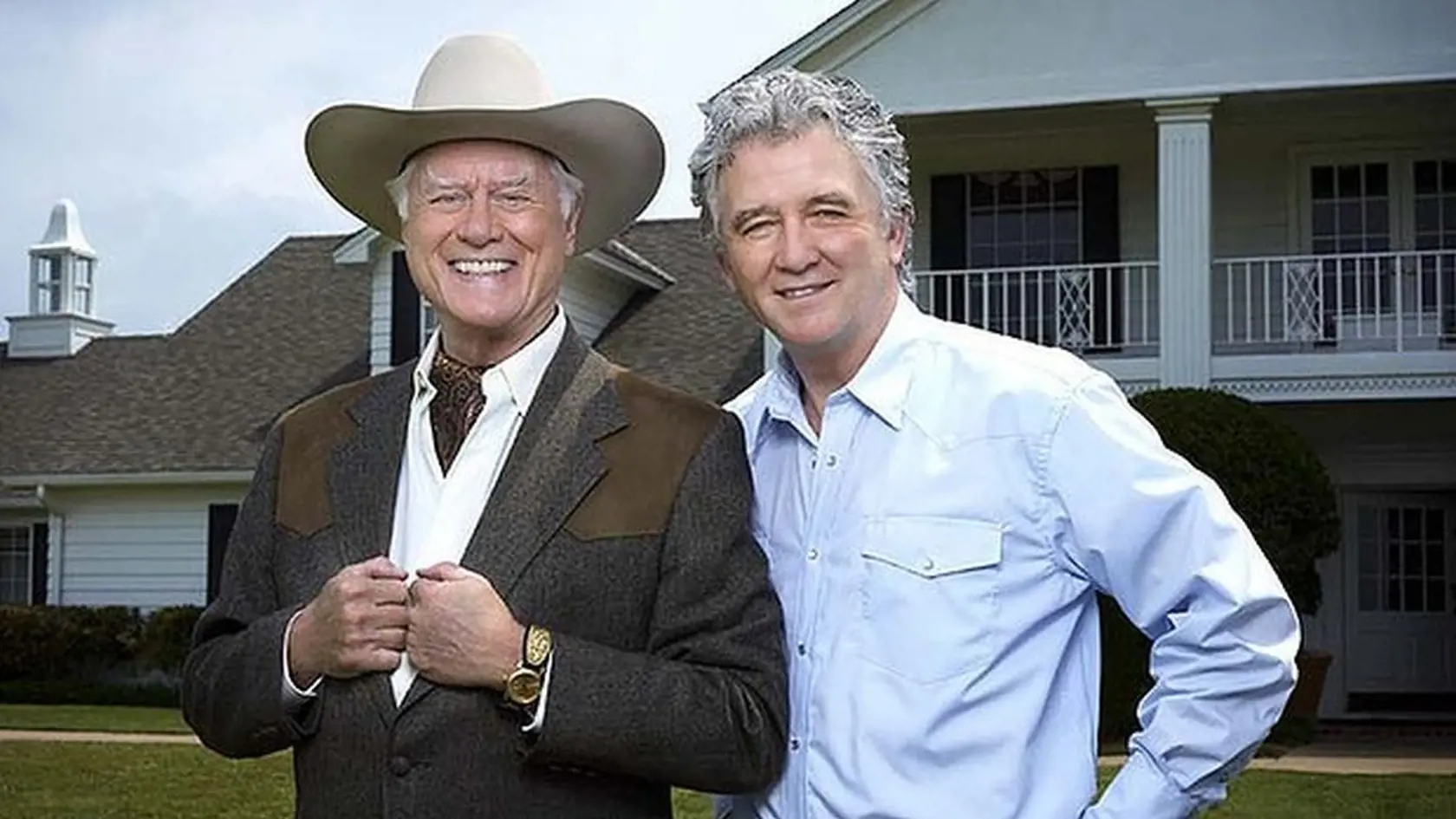 Larry Hagman s kolegom Patrickom Duffym v seriáli