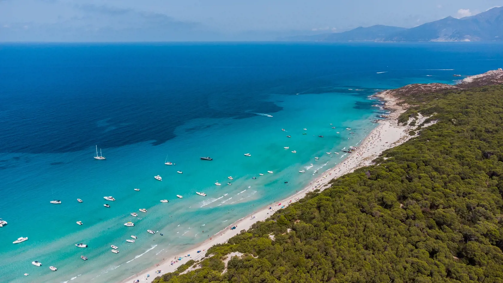 Aerial,View,Of,Saleccia,Beach,In,The,Agriates,Desert,In