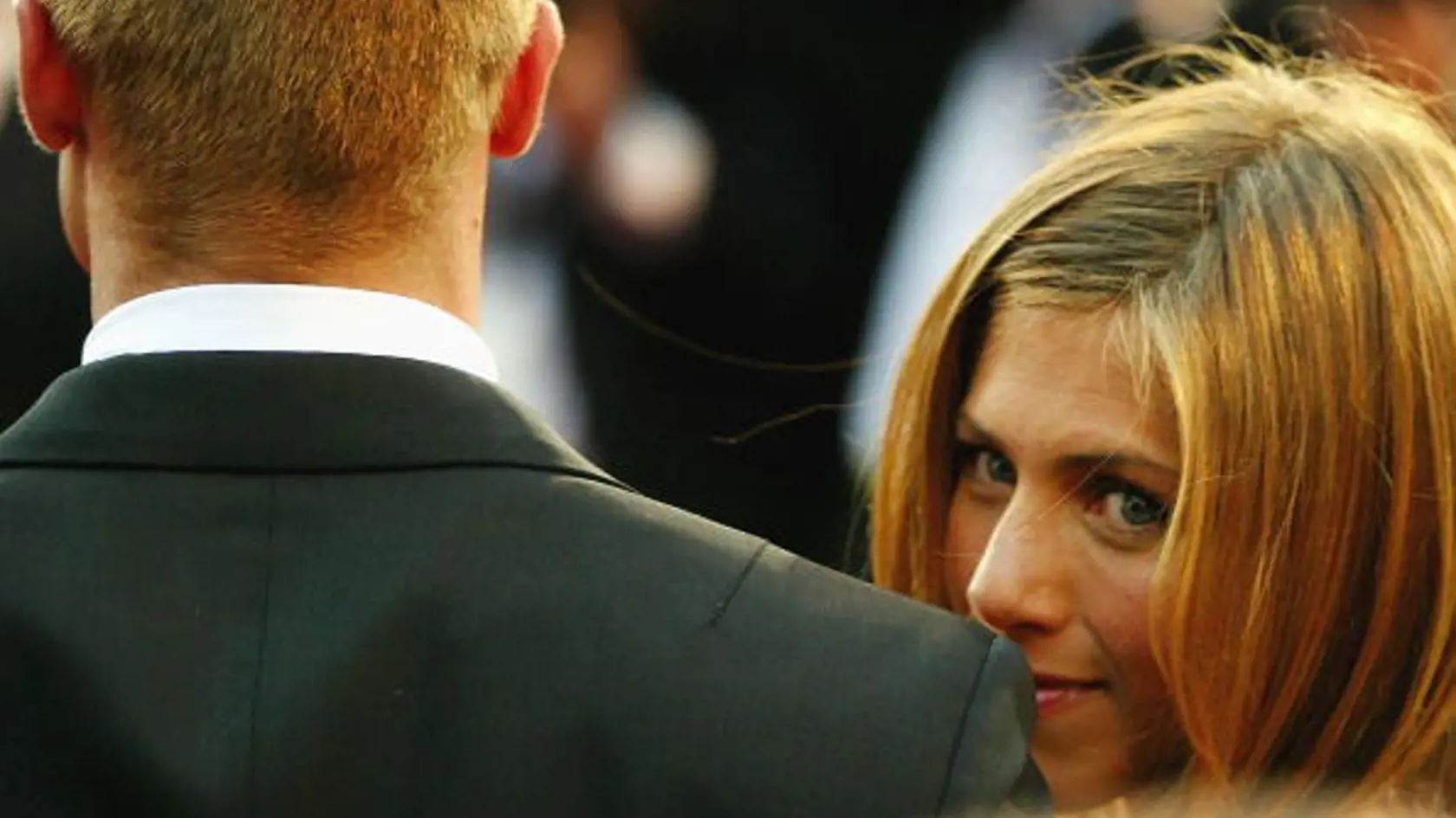 CANNES, FRANCE - MAY 13:  Brad Pitt and Jennifer Aniston attend the World Premiere of epic movie "Troy" at Le Palais de Festival on May 13, 2004 in Cannes, France. (Photo by Bruno Vincent/Getty Images)