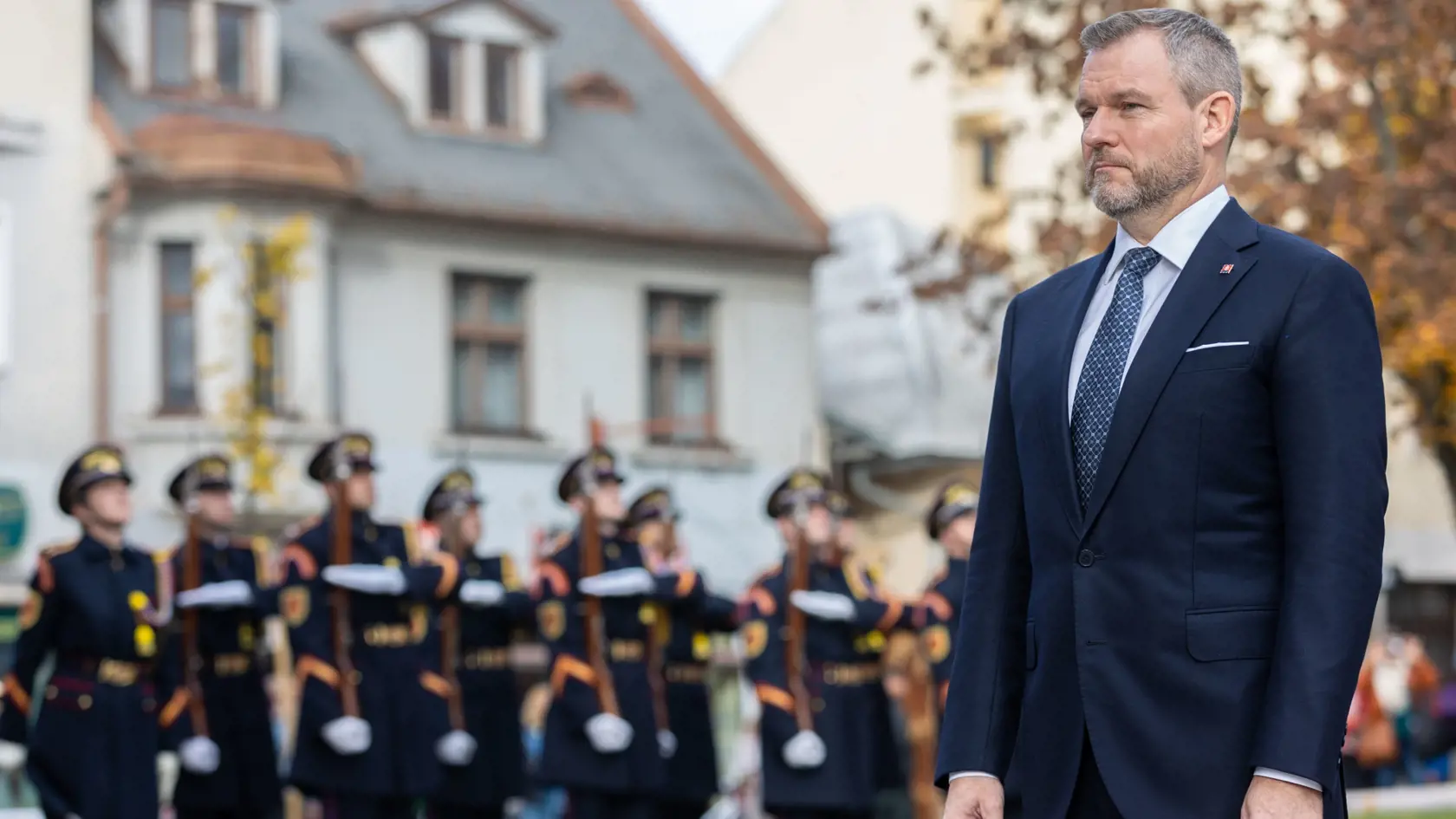 Na snímke prezident SR Peter Pellegrini počas slávnostného pripomenutia si 106. výročia podpísania Martinskej deklarácie v stredu 30. októbra 2024 v Martine. FOTO TASR - Daniel Stehlík