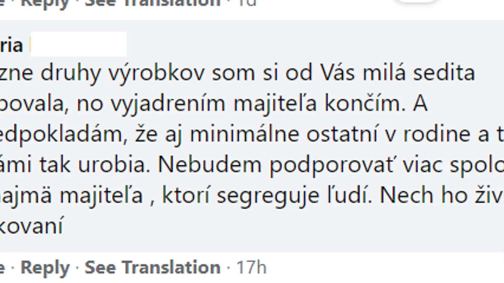 Komentáre Slovákov k výroku majiteľa Sedity.