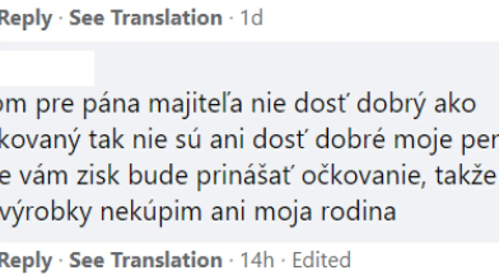 Komentáre Slovákov k výroku majiteľa Sedity.