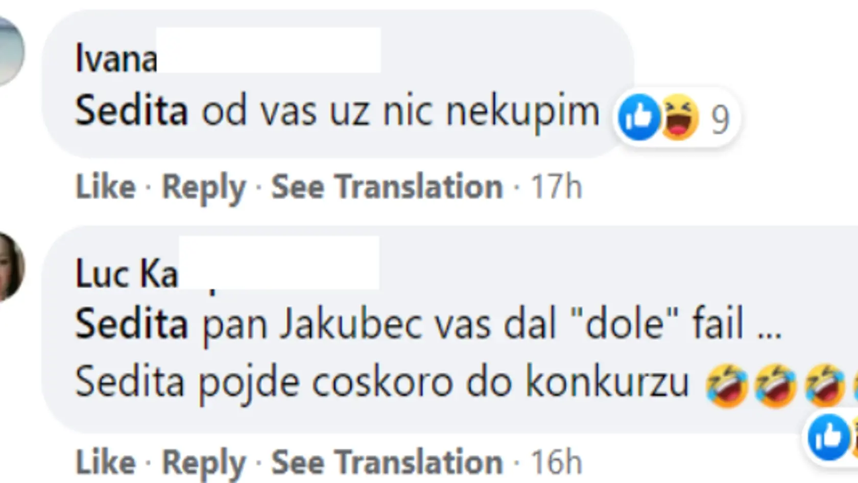 Komentáre Slovákov k výroku majiteľa Sedity.
