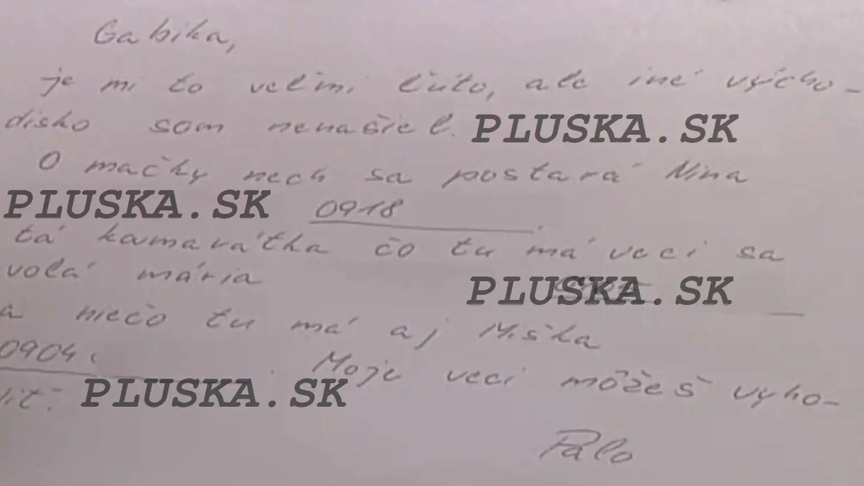 Nezmizol bez vysvetlenia, nechal rukou napísaný odkaz.