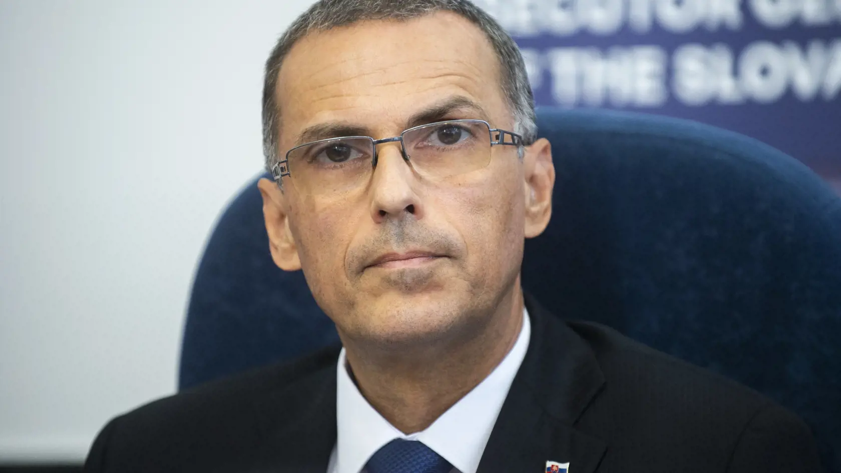 Na snímke generálny prokurátor SR Maroš Žilinka počas tlačového vyhásenia na tému Podanie prezidentky na Ústavný súd SR, 18. septembra 2023 v Bratislave.