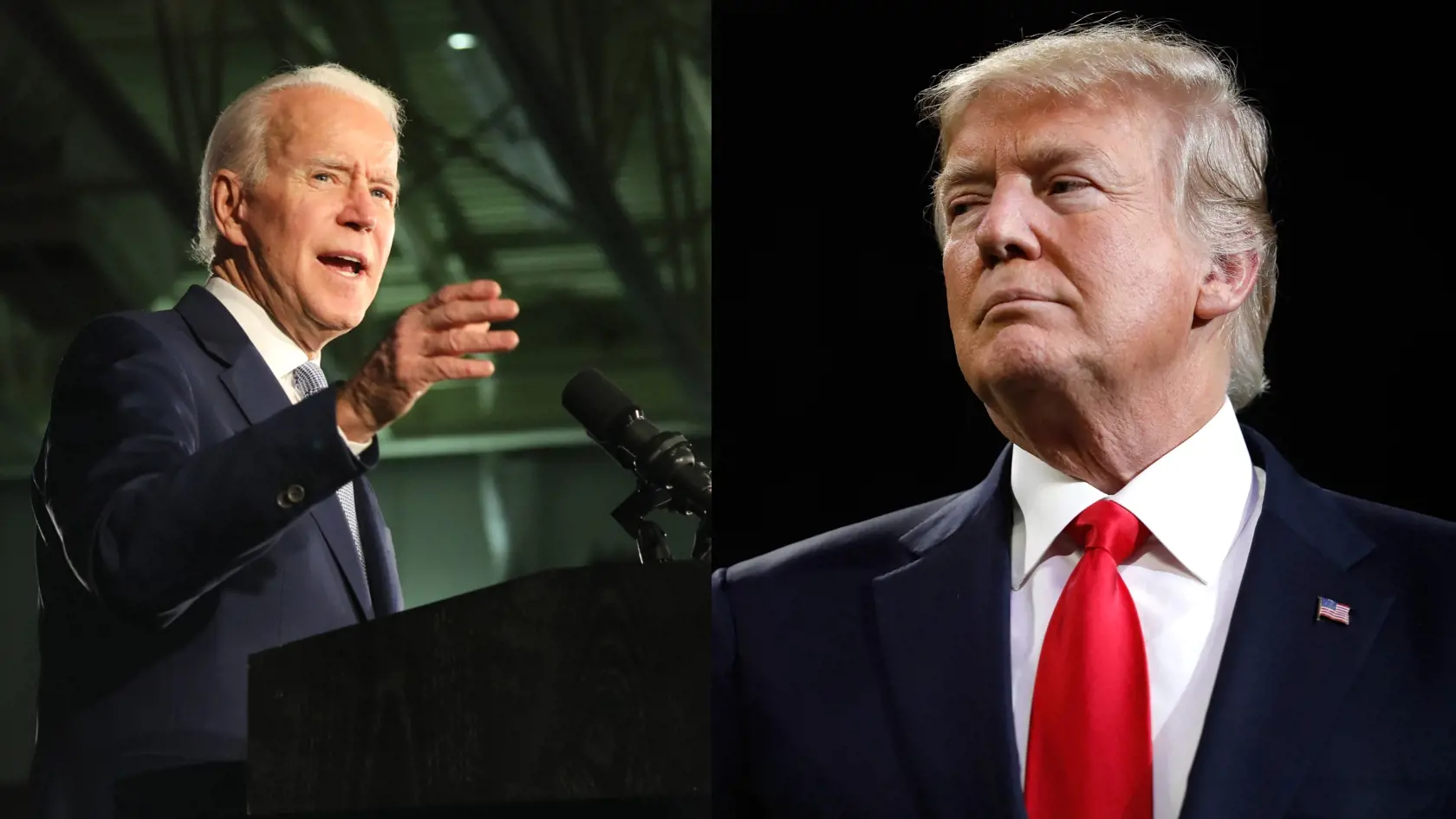 Demokratický kandidát Joe Biden (vľavo) a úradujúci prezident Donald Trump.