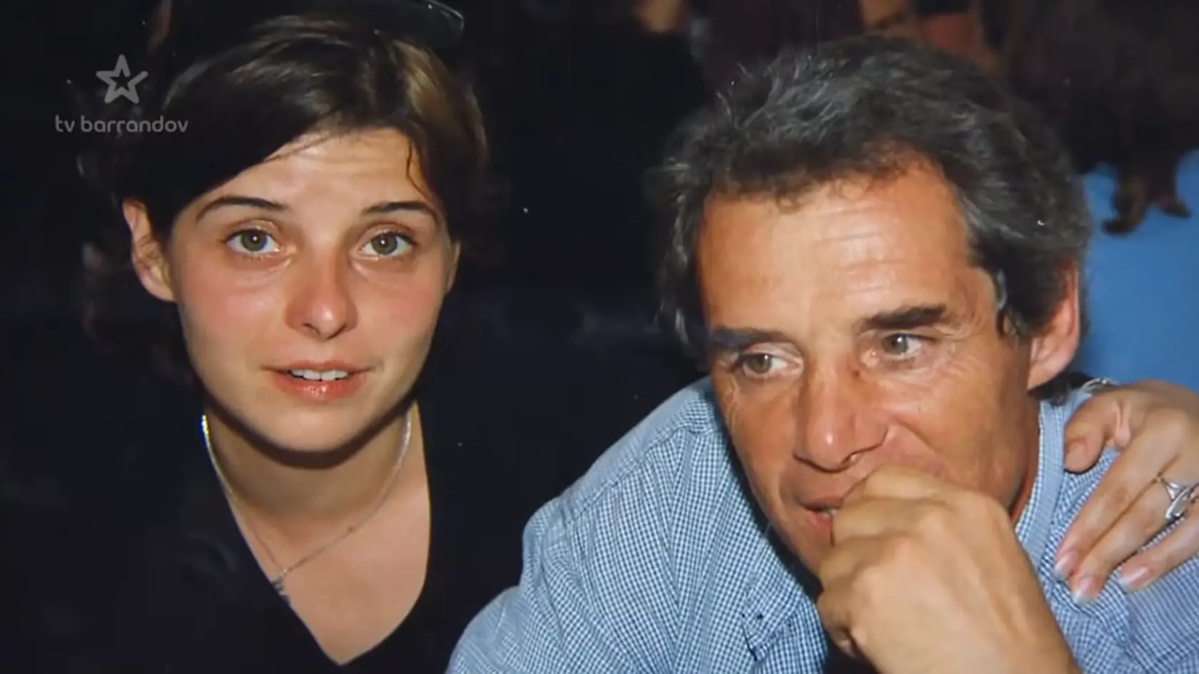 Josef Laufer na zábere s dcérou.