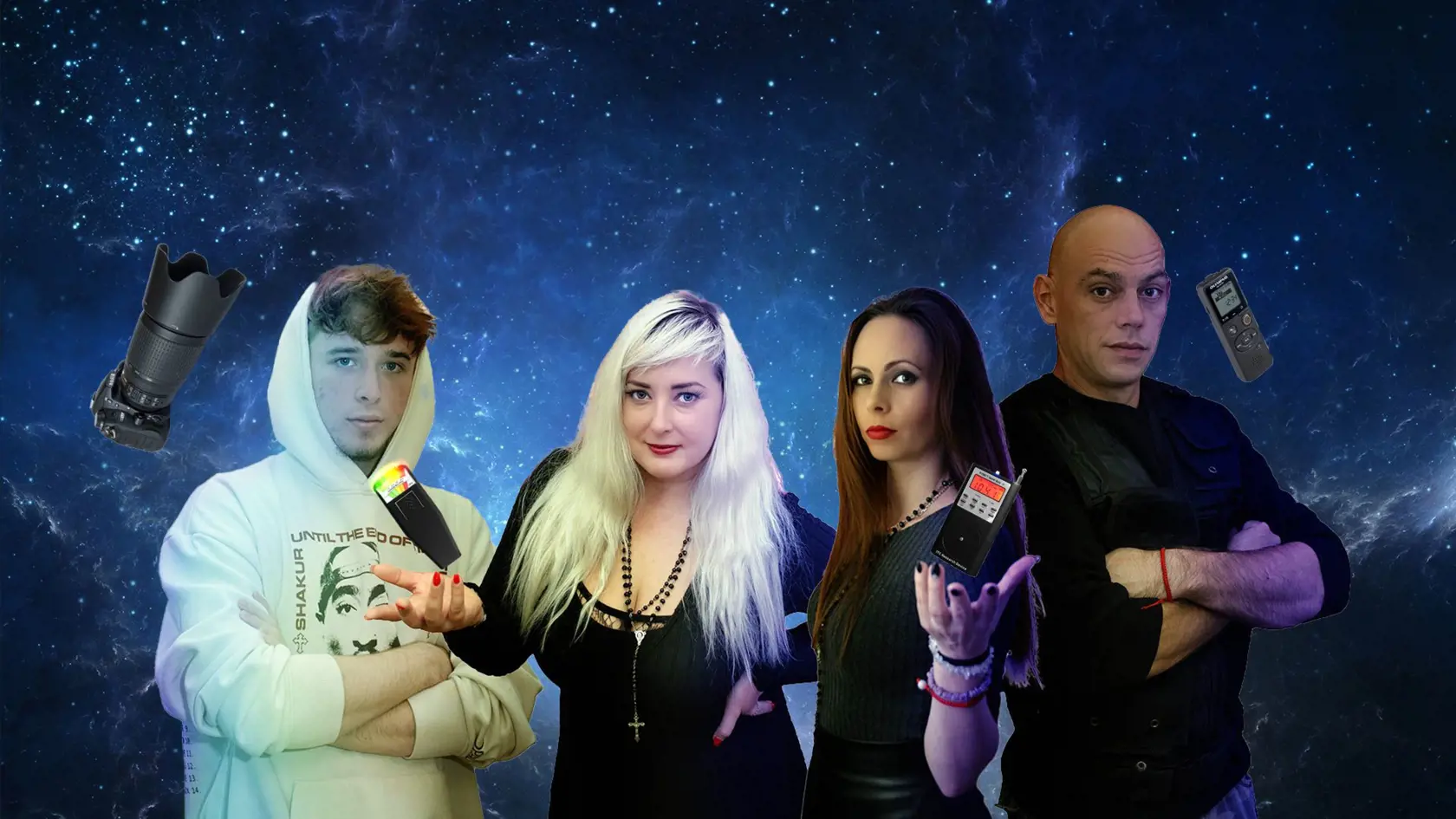Night Hunters, alebo inak Noční lovci. Zľava Dean (17), Hanka, Miška (37) a Michal (38).