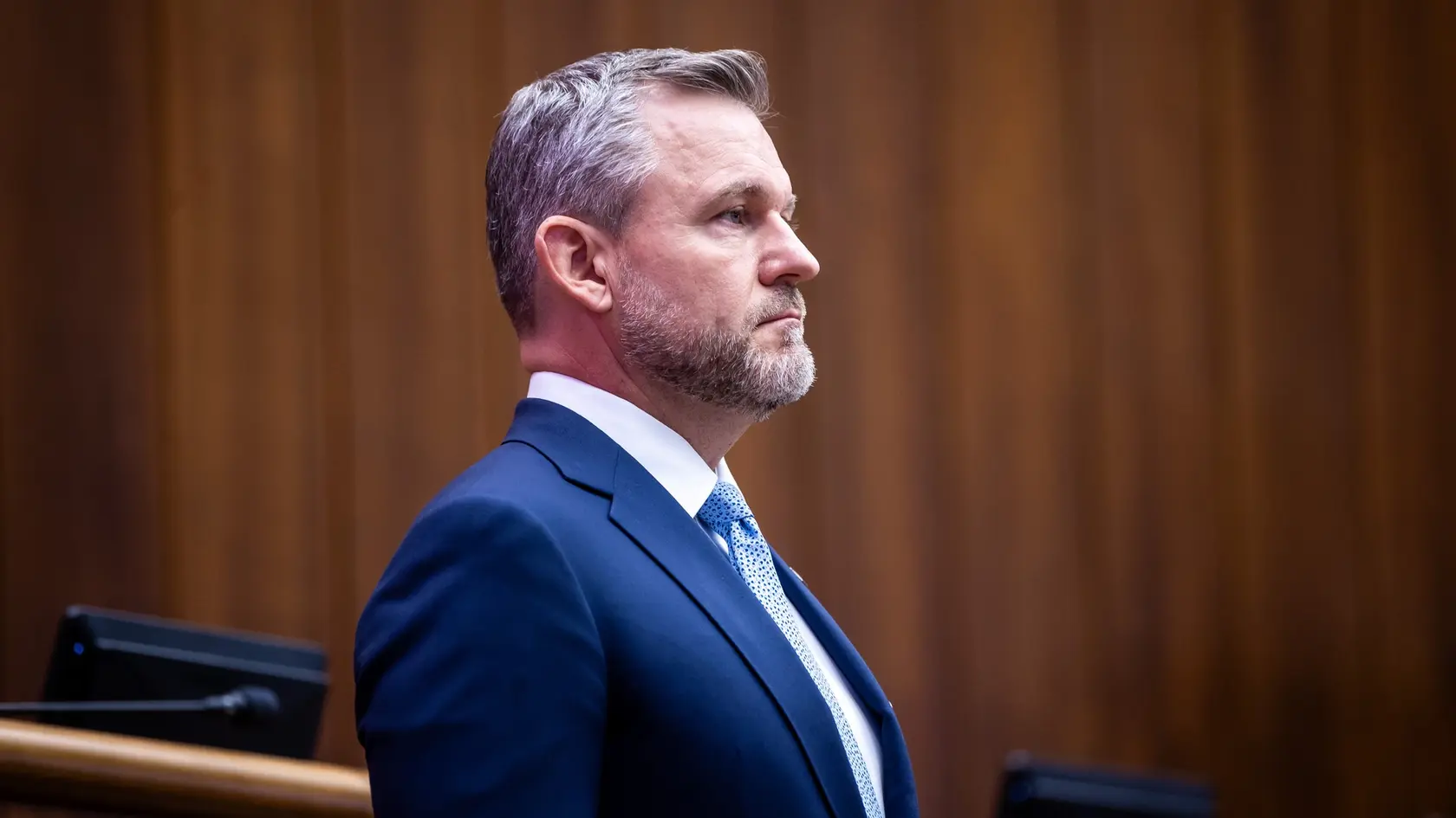 Na snímke Prezident SR Peter Pellegrini, ktorý vystupuje so správou o stave Slovenskej republiky pred poslancami Národnej rady SR v Bratislave.
