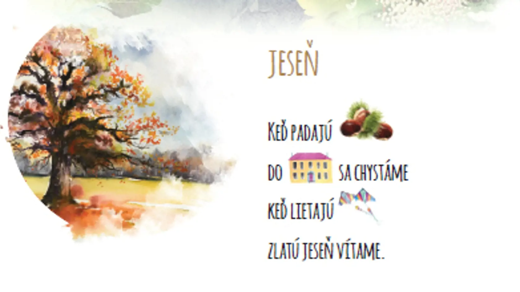 Dieťa musí určiť, ktorý obrázok sa nehodí k ročnému obdobiu.