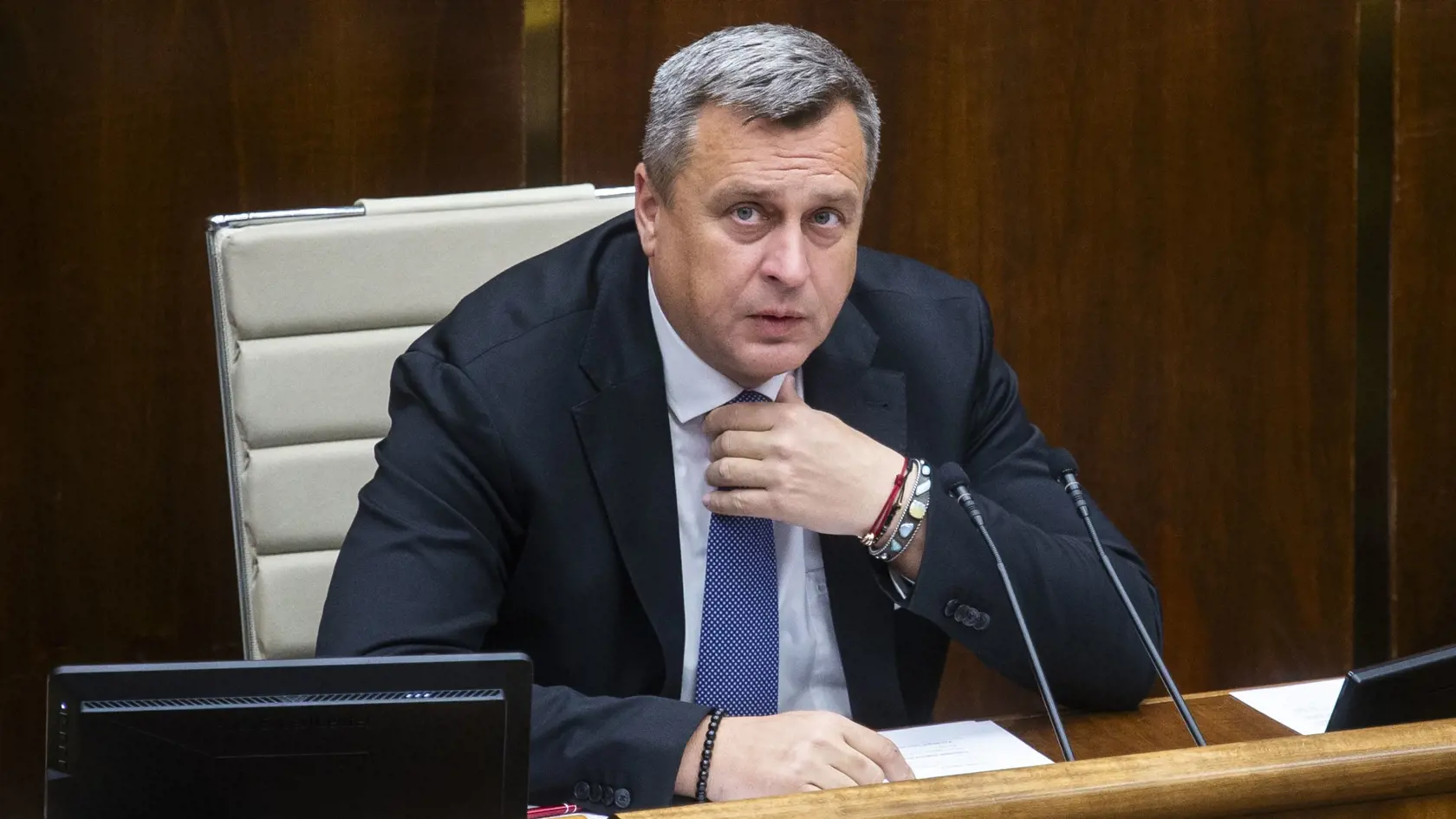 Na snímke podpredseda NRSR Andrej Danko (SNS) počas rokovania 12. schôdze parlamentu 30. apríla 2024 v Bratislave.