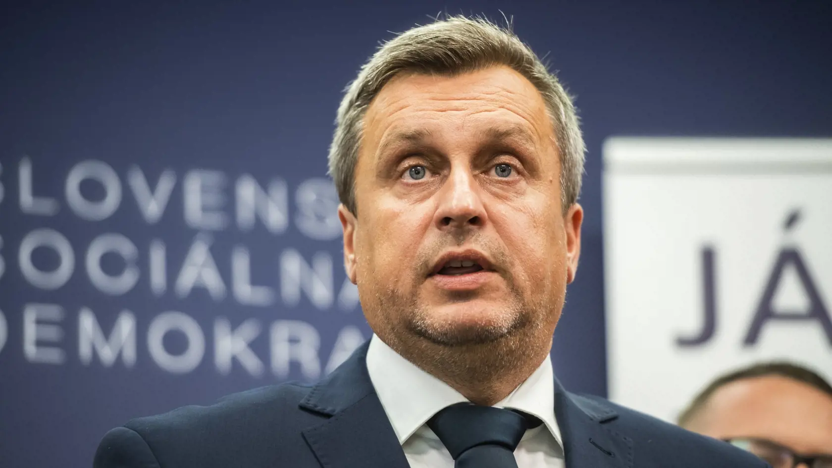 Na snímke predseda SNS Andrej Danko počas predstavenia spoločného kandidáta strany Smer-SD a SNS na predsedu Bratislavského samosprávneho kraja v Bratislave 26. augusta 2022. FOTO TASR - Jaroslav Novák