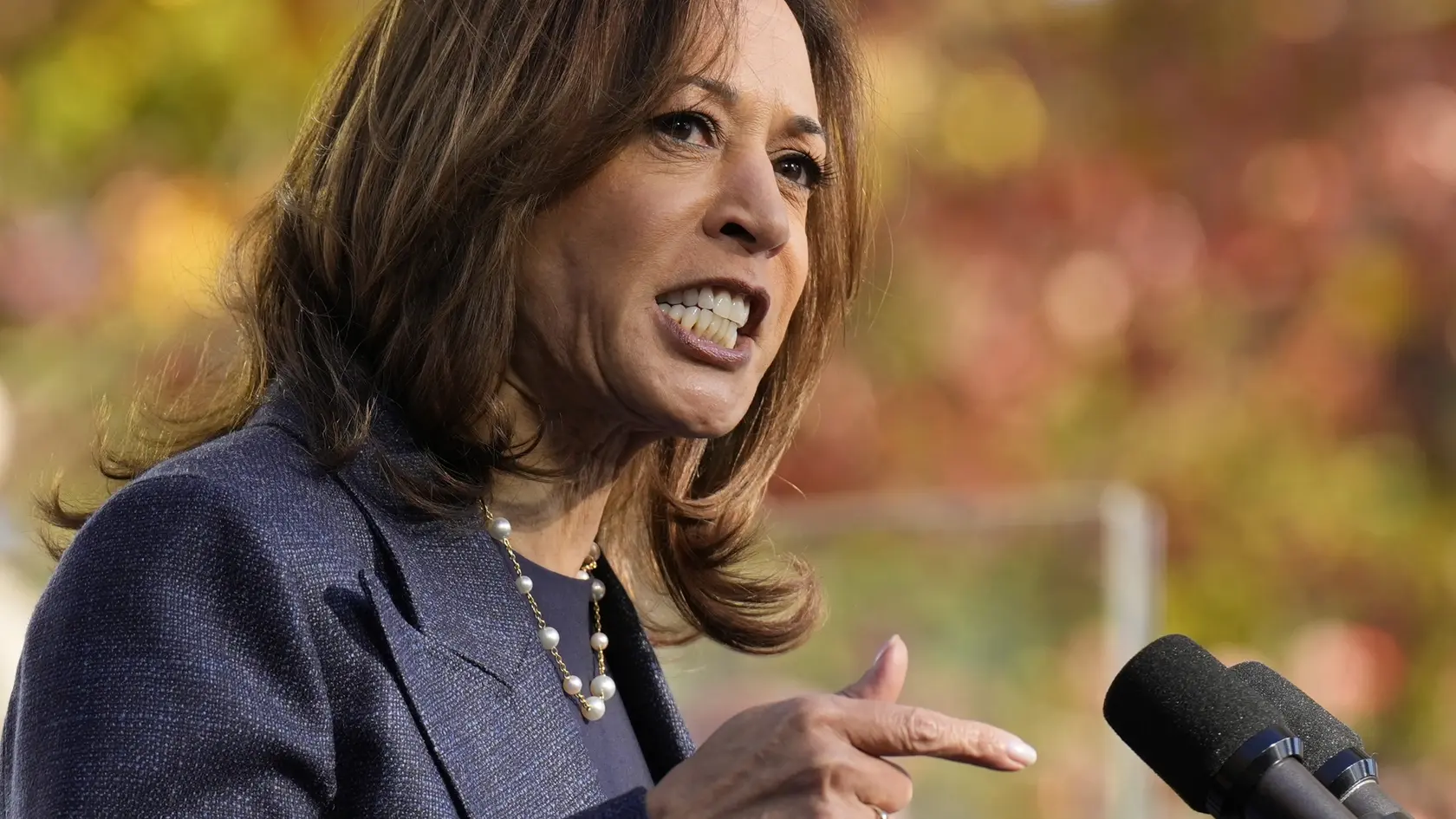 Demokratická prezidentská kandidátka Kamala Harrisová.