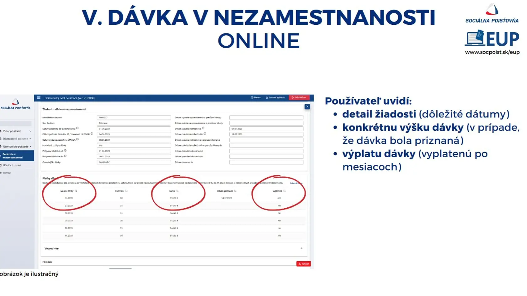 Dávka v nezamestnanosti online.