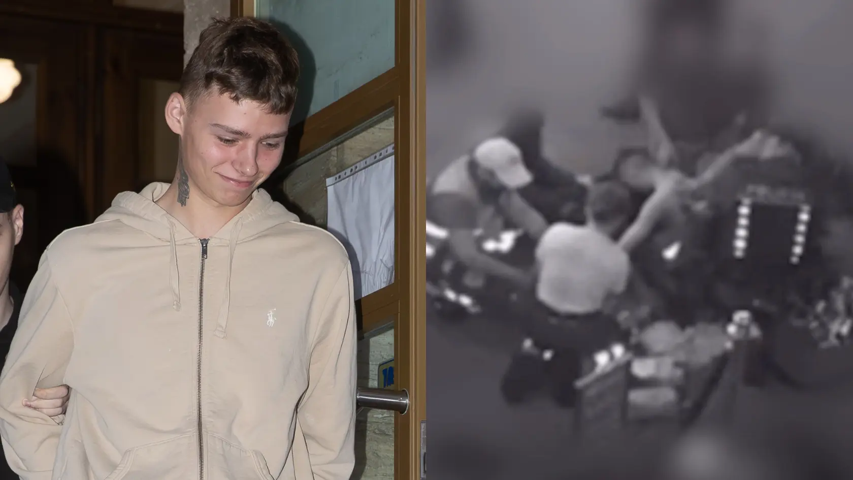 Artem pri odchode zo súdu. 