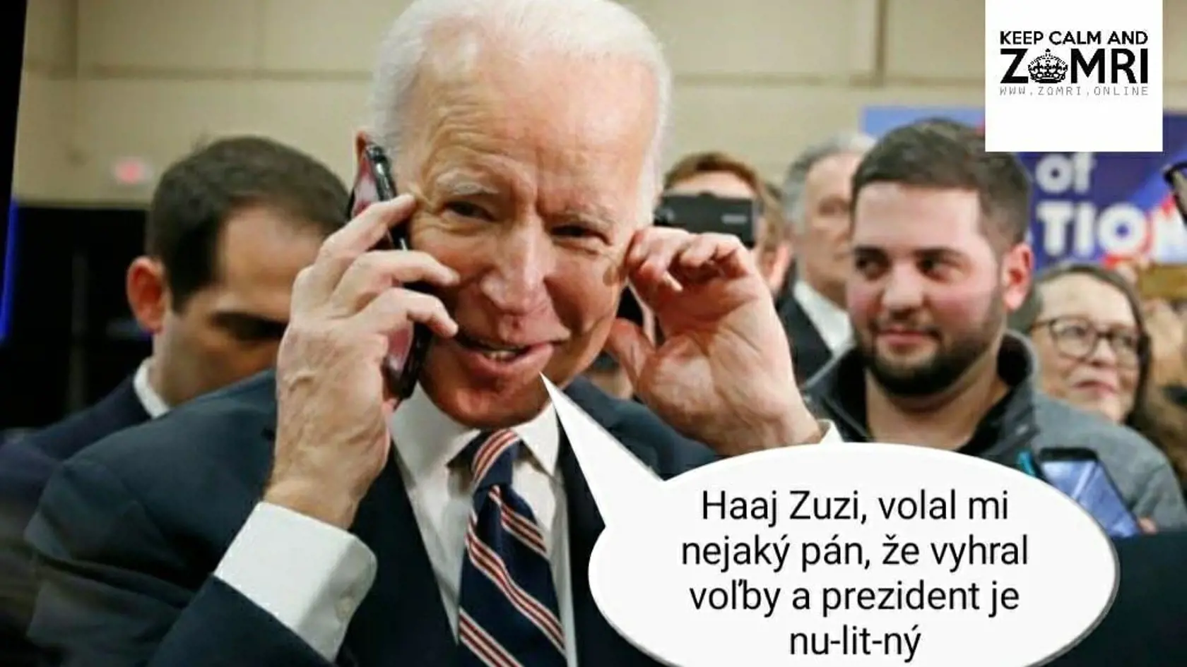 Počin vtipkárov. Prezidentské voľby v USA vyhral Joe Biden, no súčasný prezident zámorského štátu Donald Trump vyhlasoval, že voľby vyhral on. Srandisti to prirovnali k situácii, kedy na Slovensku Štefan Harabin vyhlasoval, že prezidentské voľby vyhral on a nie Zuzana Čaputová.