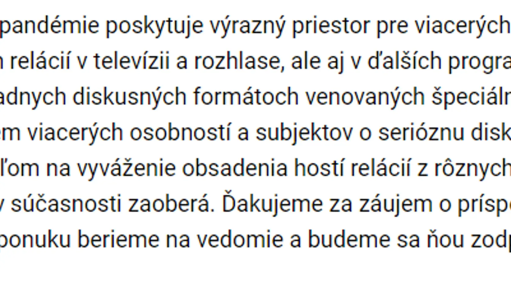 Reakcia RTVS.