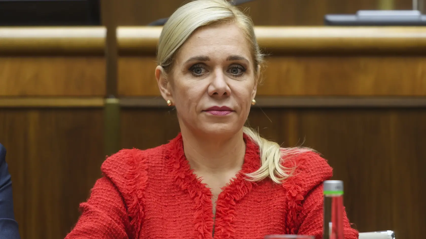 Na snímke podpredsedníčka vlády a ministerka hospodárstva SR Denisa Saková (Hlas-SD) počas 3. chôdze NRSR k Programovému vyhláseniu vlády (PVV)