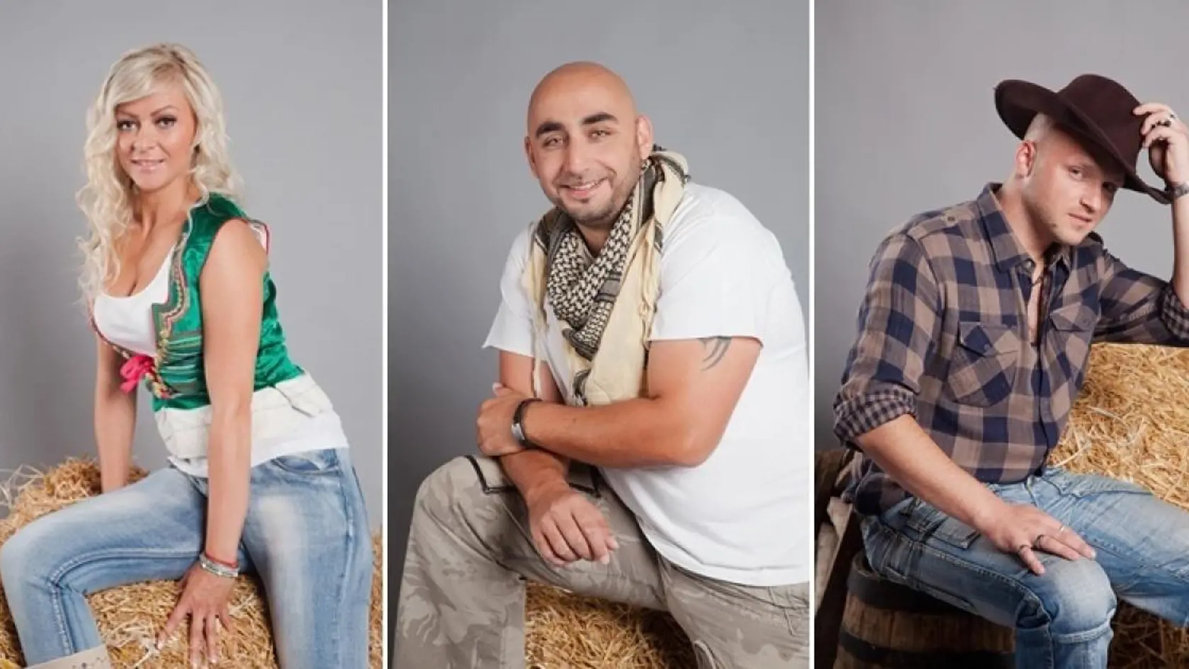 Jindřich (uprostred) sa na Farme správal neprístojne k farmárke Jane Hrmovej.