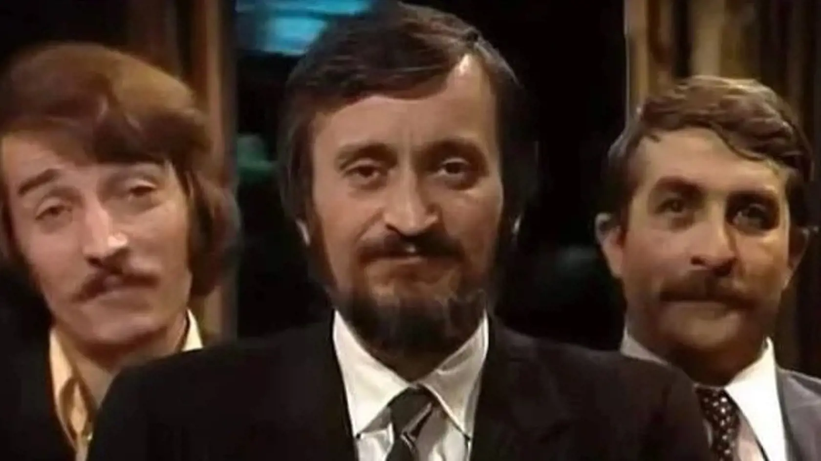 Jaro Filip, Milan Lasica, Július Satinsky na archívnom zábere.