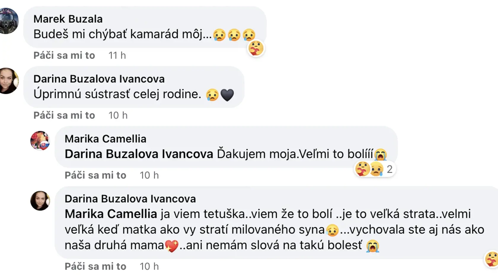 Na sociálnej sieti sa objavili dojímavé statusy.
