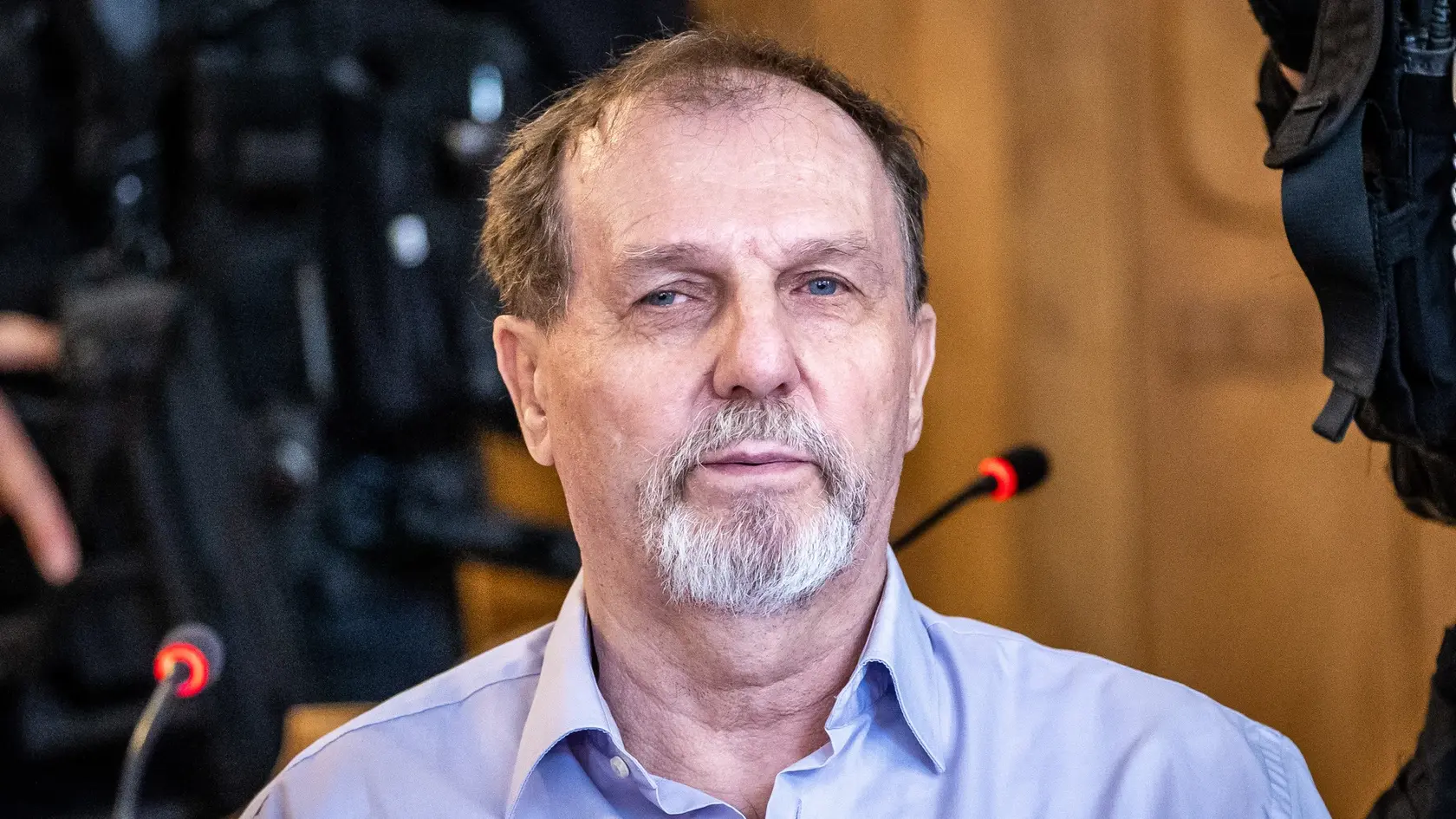 Na snímke súdny proces s Jurajom Cintulom, ktorý  strieľal v Handlovej na predsedu vlády Roberta Fica. Pojednávanie prebieha na Špecializovanom trestnom súde v Banskej Bystrici.