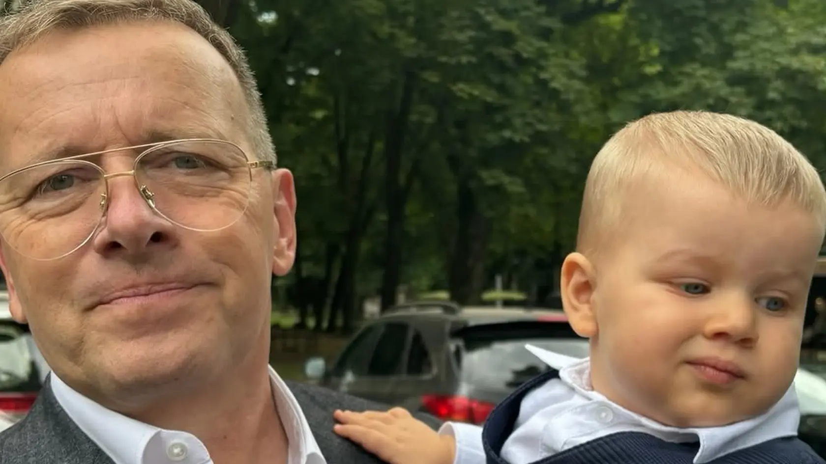 Boris Kollár so synčekom Abnerom