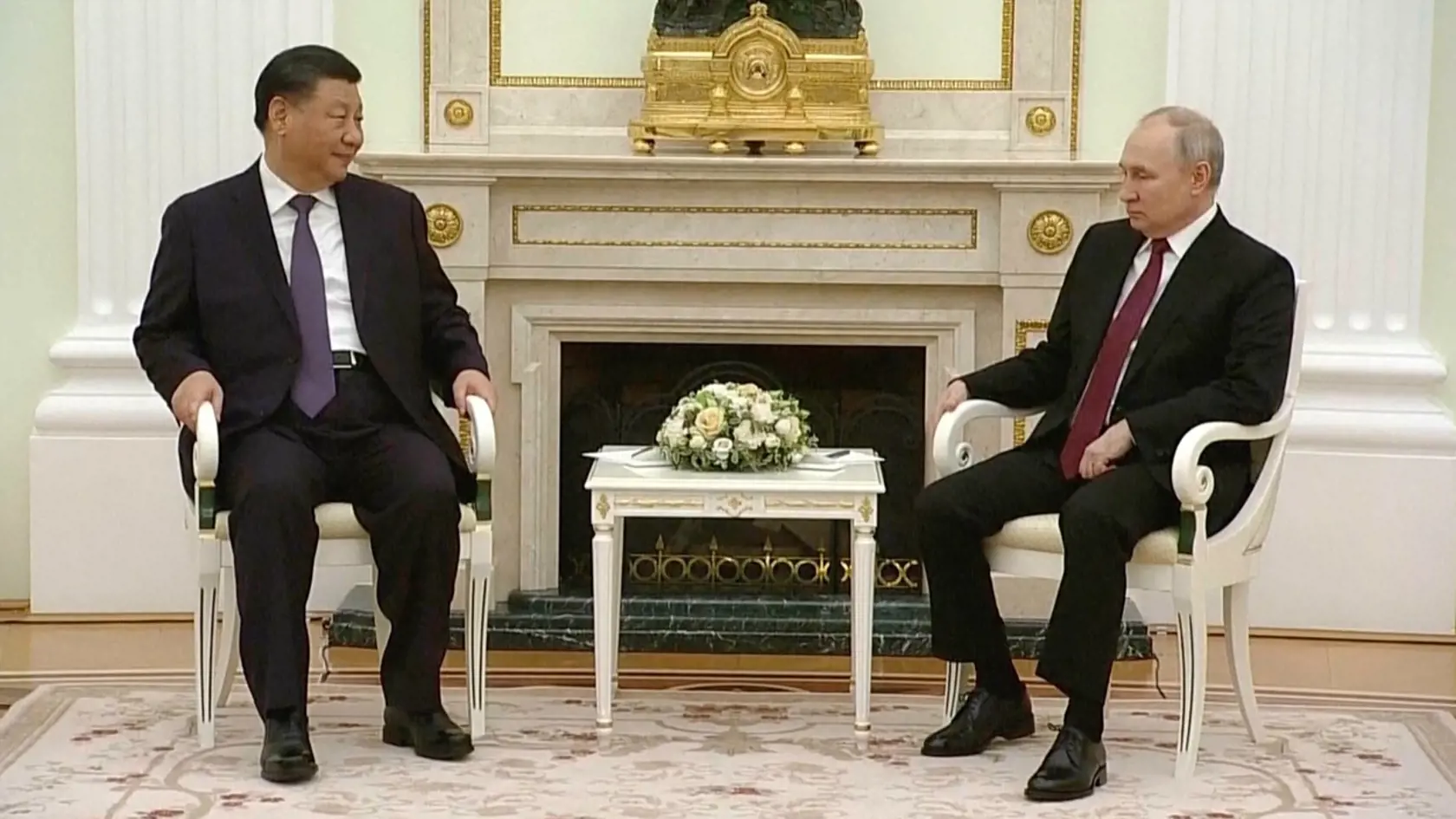 Putin privítal Si Ťin-pchinga, v Kremli 20. marca 2023.